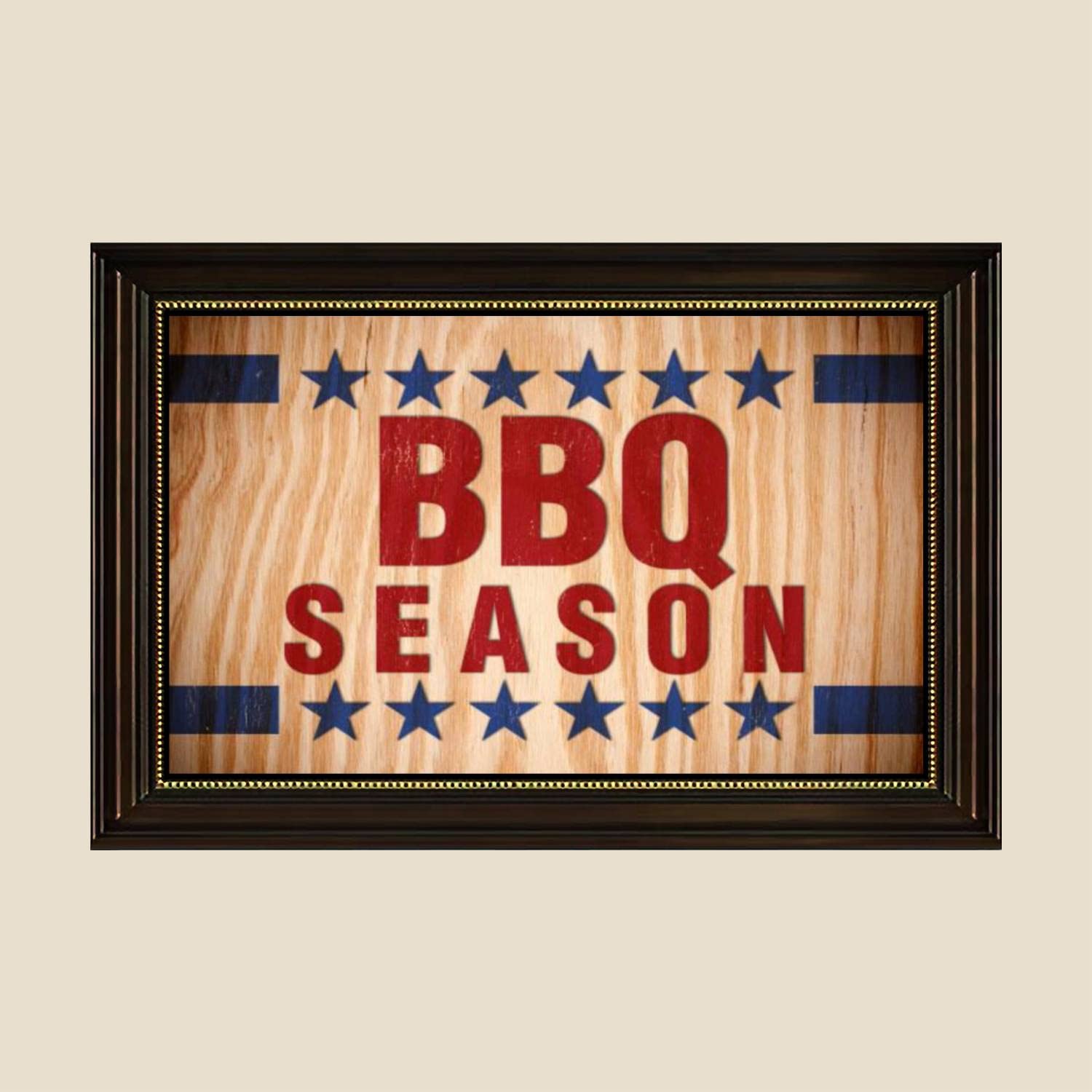 Vintage BBQ-Themed Canvas Wall Art Prints - Ready to Hang 24x36 Inch Retro Kitchen Decor for Living Room, Bedroom & Dining Area | Perfect for Home, Restaurant & Man Cave Decorations
