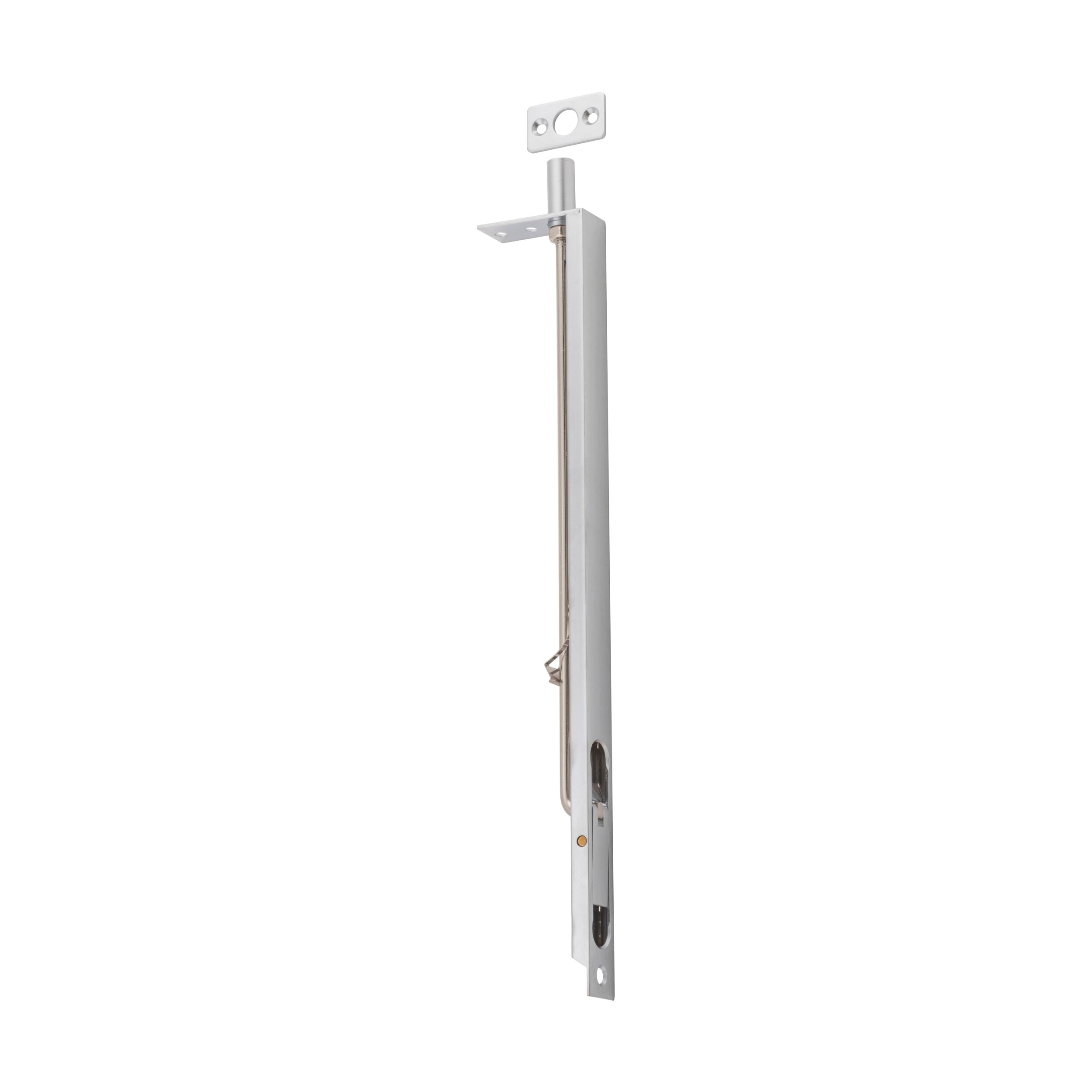 9858 Flush Bolt Satin Chrome Finish - 300mm Height x 19mm Width - Perfect for Interior Doors, Cabinets, and Furniture Hardware Installation