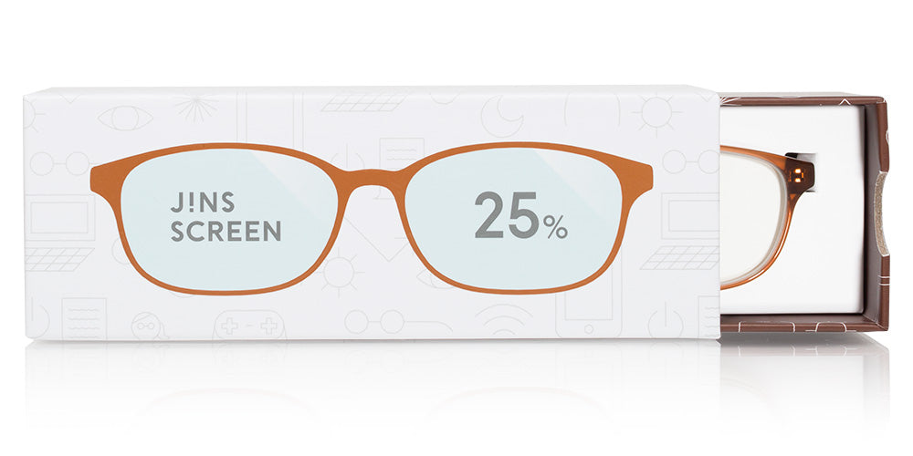 JINS SCREEN Boxed U102 881 Blue Light Blocking Glasses - Anti Eye Strain for Computer & Gaming - UV Protection Eyewear for Men & Women (Perfect for Office Work, Online Classes, and Late-Night Screen Use)