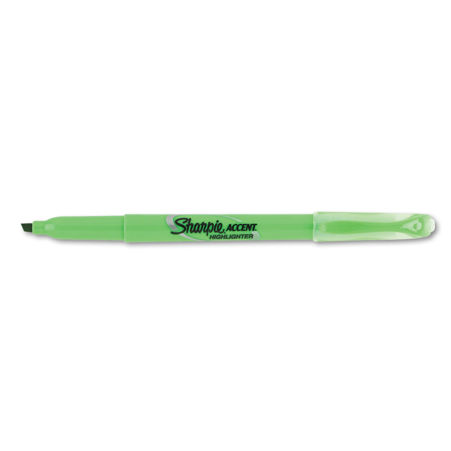 SHARPIE 27026 Chisel Tip Highlighter, Fluorescent Green - 12 Pack of Pocket-Style Highlighters for Office, School & Study Notes