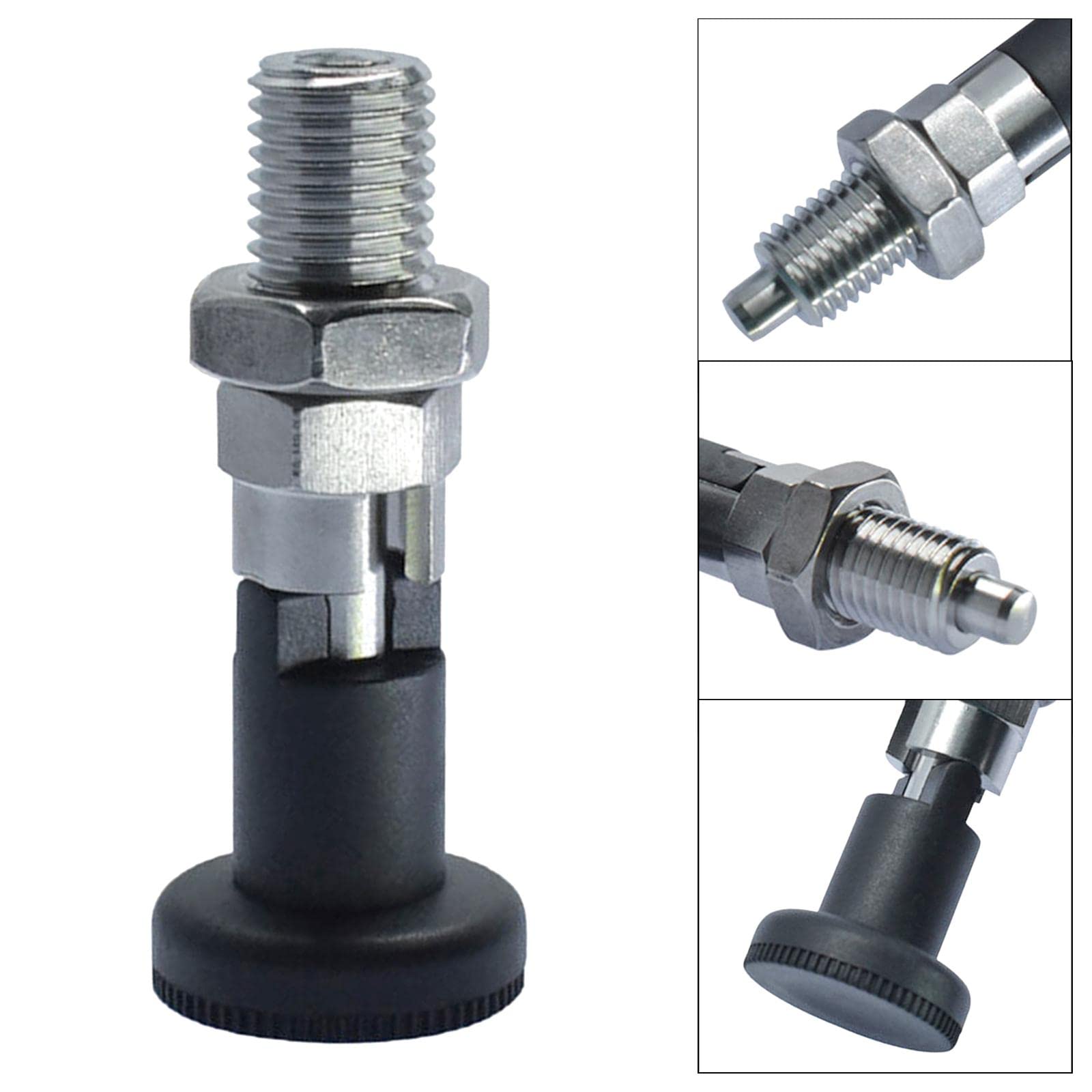 Self Locking Indexing Pin - M10 Spring Plunger with Lock Pin Bolt for Secure Fastening | Ideal for Machinery, Automotive, and DIY Projects