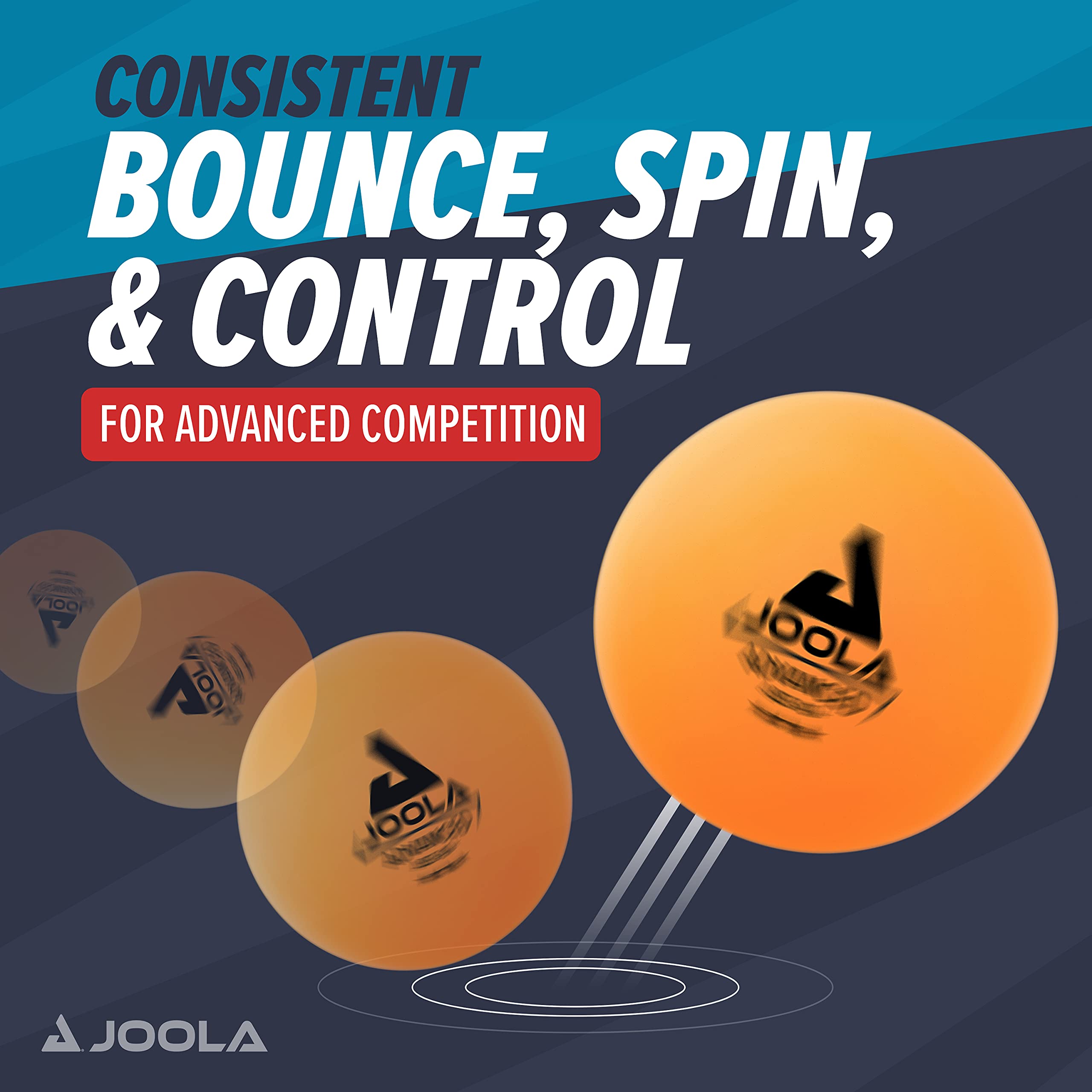 JOOLA Training 3 Star Table Tennis Balls - 40+mm Regulation Size for Competition & Practice - 12/60/120 Pack Bulk Balls - Perfect for Ping Pong Tournaments, Home Play, Cat Toys & Outdoor Games