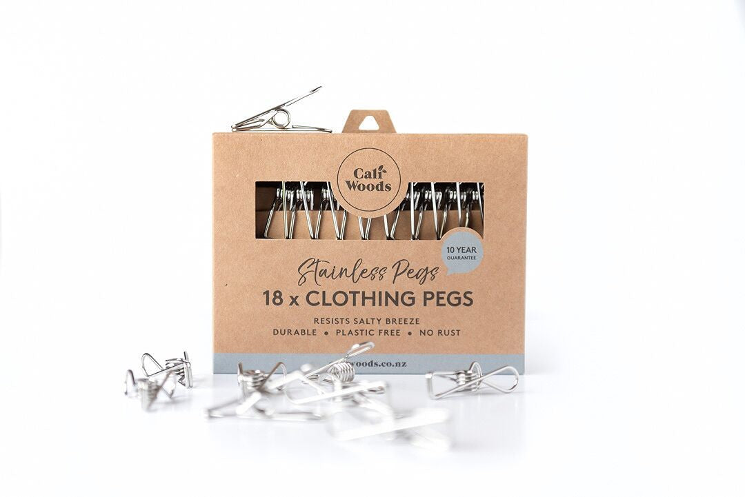 Premium Stainless Steel Clothes Pins - Heavy Duty Rustproof Clips for Laundry, Drying Clothes, Camping & Outdoor Use