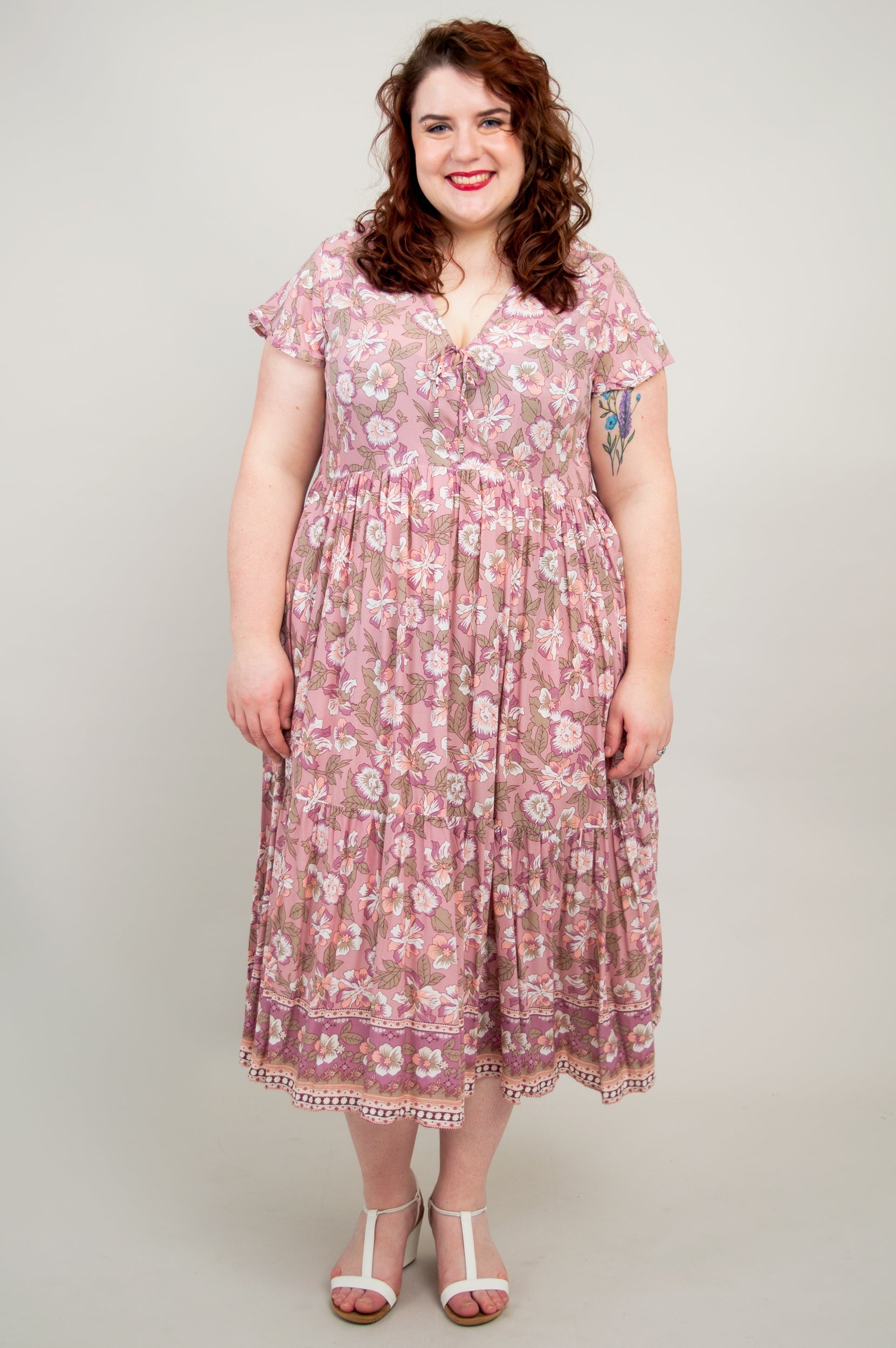 Julie Dress - Elegant Floral Print Summer Dress for Women | Perfect for Beach Vacations, Parties & Casual Outings