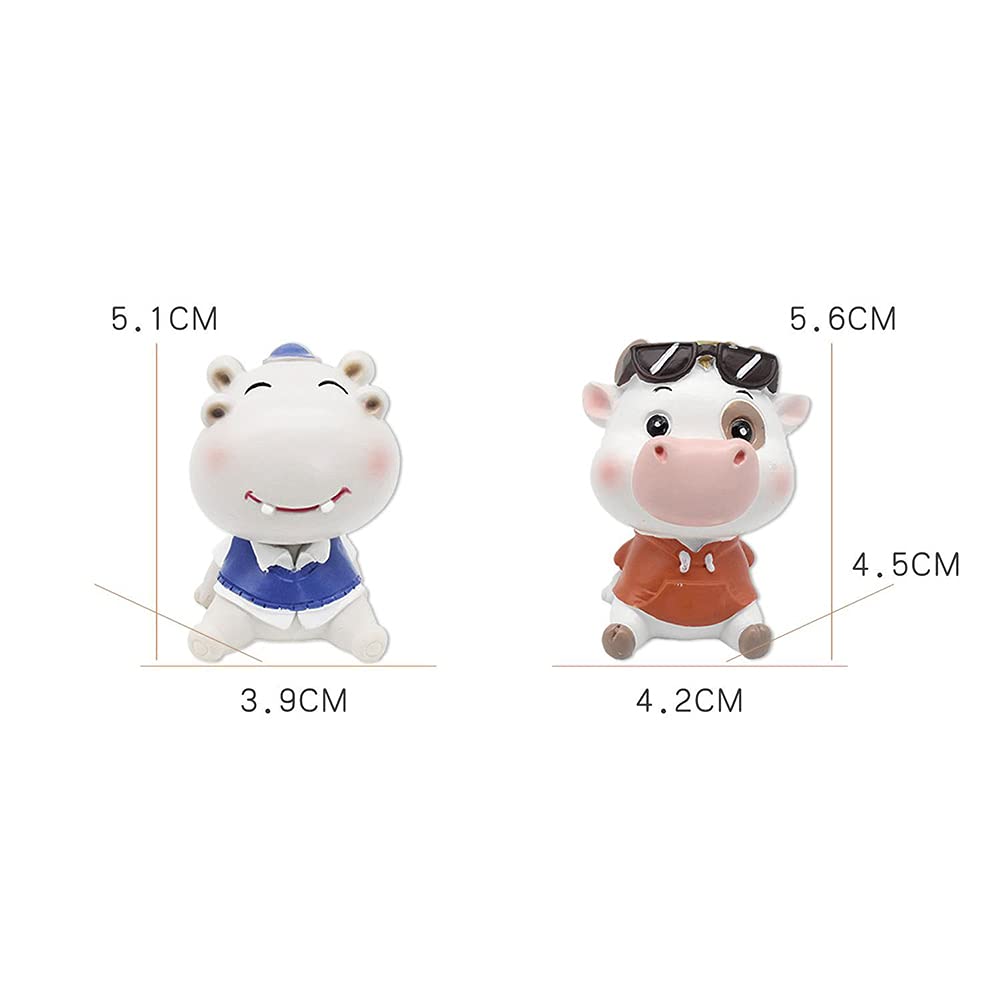 Creative Cartoon Cow Car Dashboard Decor - Cute Shaking Head Animal Car Accessory for Home & Auto Interior Decoration | Perfect for Car Dash, Office Desk & Gift Giving