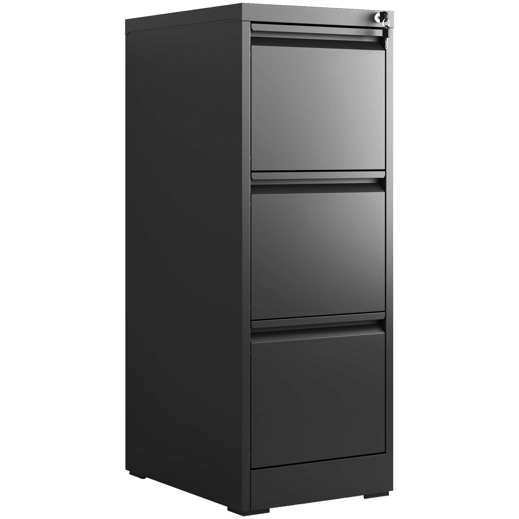Heavy Duty Metal File Cabinet with Locking Drawers - Steel Vertical Filing Cabinet for Legal & Letter Size Documents - Perfect for Home Office, Business & School Organization (Assembly Required)