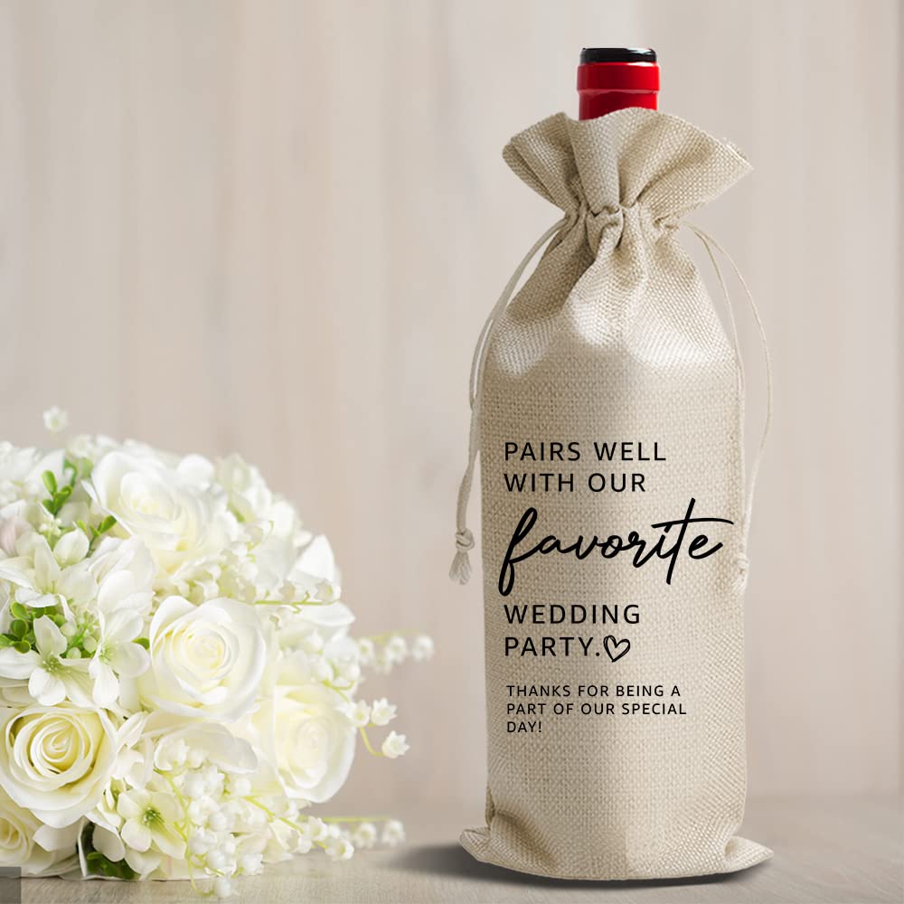 Personalized Wedding Party Thank You Gifts for Her - Elegant Wine Bag with Custom Name - Perfect Bridesmaid Appreciation Gift for Wedding Events & Bachelorette Parties