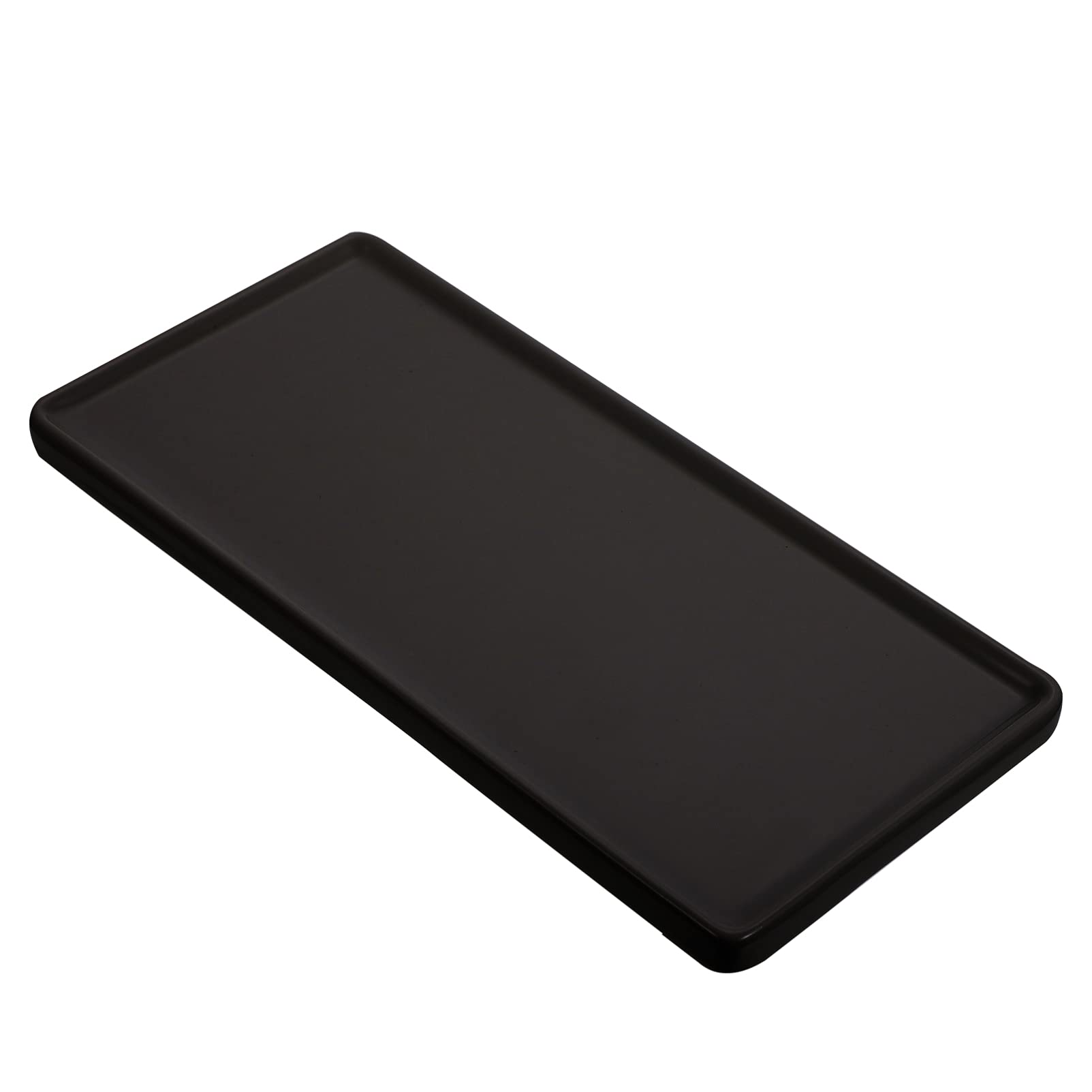 Cabilock Black Rectangular Ceramic Serving Platter - Sushi Appetizer Dessert Tray for Parties, Dinnerware & Entertaining - Perfect for Sushi, Appetizers, Desserts & Home Decor