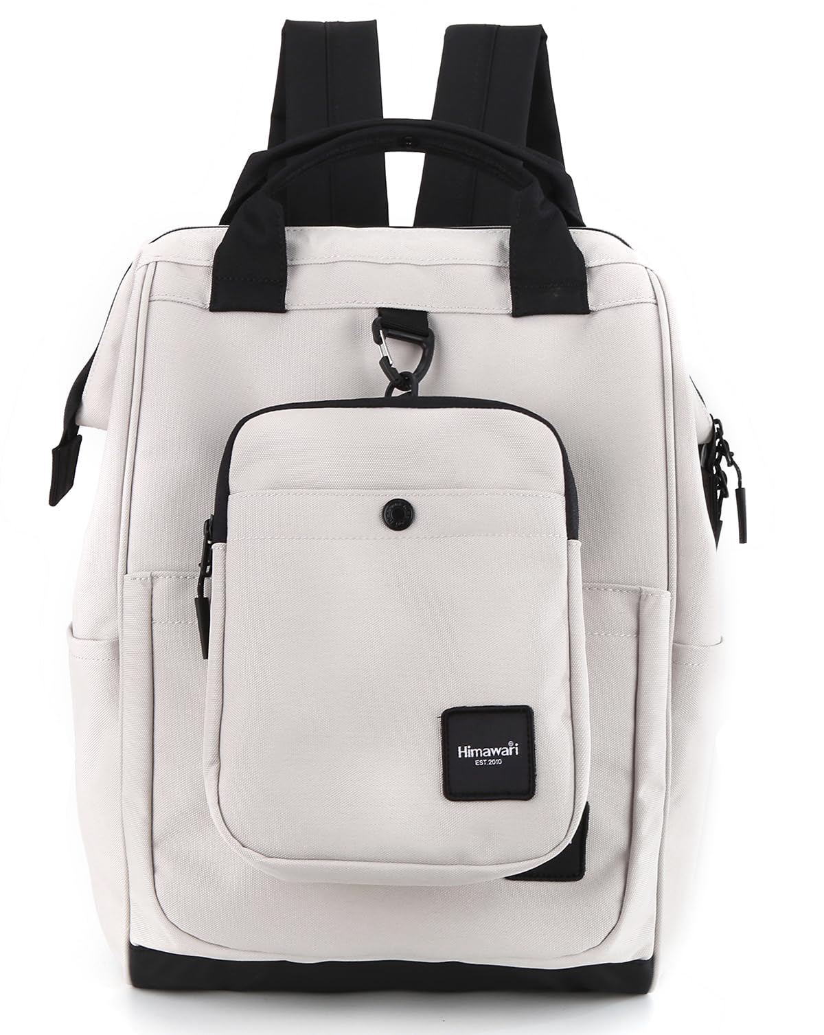 Himawari 14.9 Inch Women's Laptop Backpack - Large Capacity Waterproof College School Bag for Men & Women, Light Grey - Perfect for Work, Travel & Daily Commute