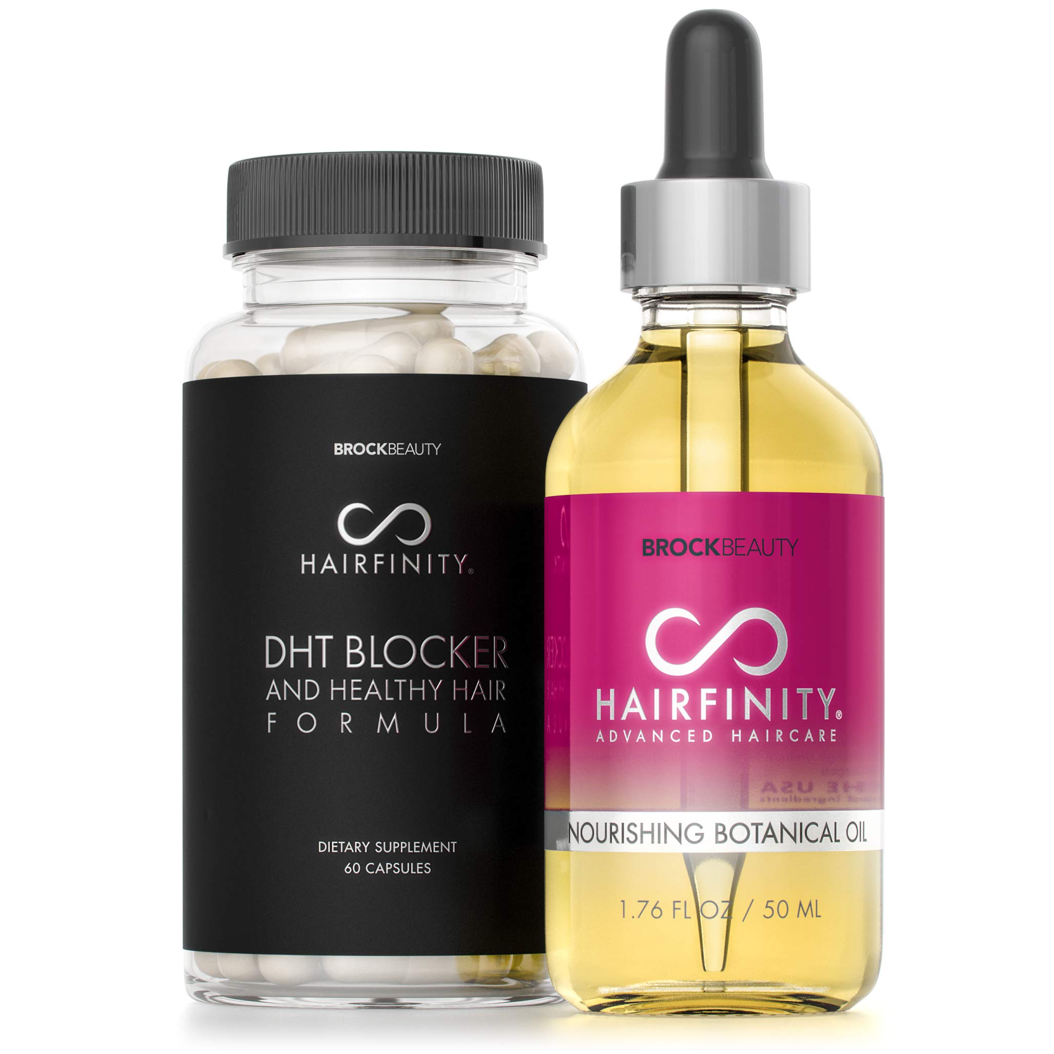 Hairfinity DHT Blocker & Botanical Hair Growth Oil with Saw Palmetto, Biotin & Vitamins - Hair Loss Treatment for Dry Damaged Hair & Scalp - Promotes Hair Regrowth & Thickness - Perfect for Daily Scalp Massage & Hair Care Routine