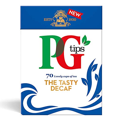 PG Tips Decaffeinated Pyramid Tea Bags - 210 Count (3 Packs of 70) | Premium British Black Tea for Relaxation & Evening Enjoyment | Perfect for Office, Home & Gift Giving