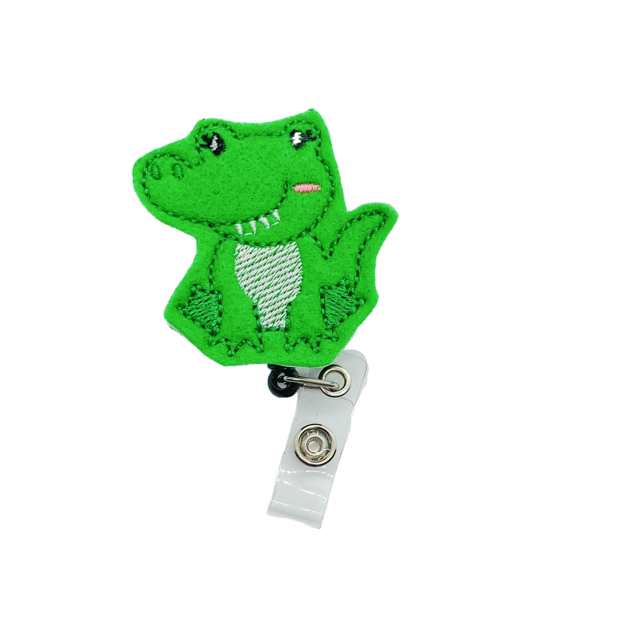 Retractable Alligator Badge Reel - Durable Crocodile ID Holder with Carabiner Clip for Nurses, Teachers & Healthcare Workers - Gator Name Tag for Work, Conferences & Events