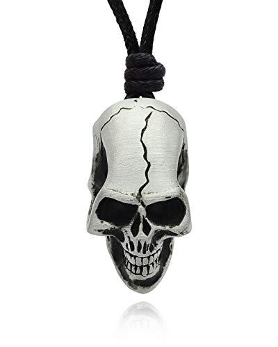 Gothic Skull-3-Pewter-Cotton