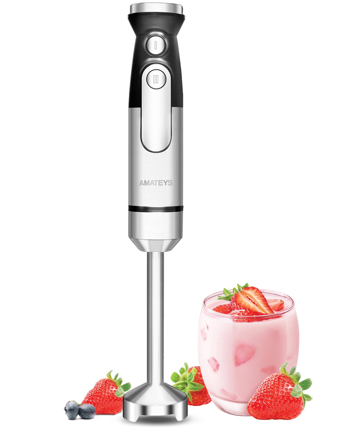 700W Immersion Hand Blender with Heavy Copper Motor - Variable Speed Stick Blender for Smoothies, Soup, Baby Food & Juice - Detachable Stainless Steel Shaft - Perfect for Kitchen, Restaurant & Home Cooking