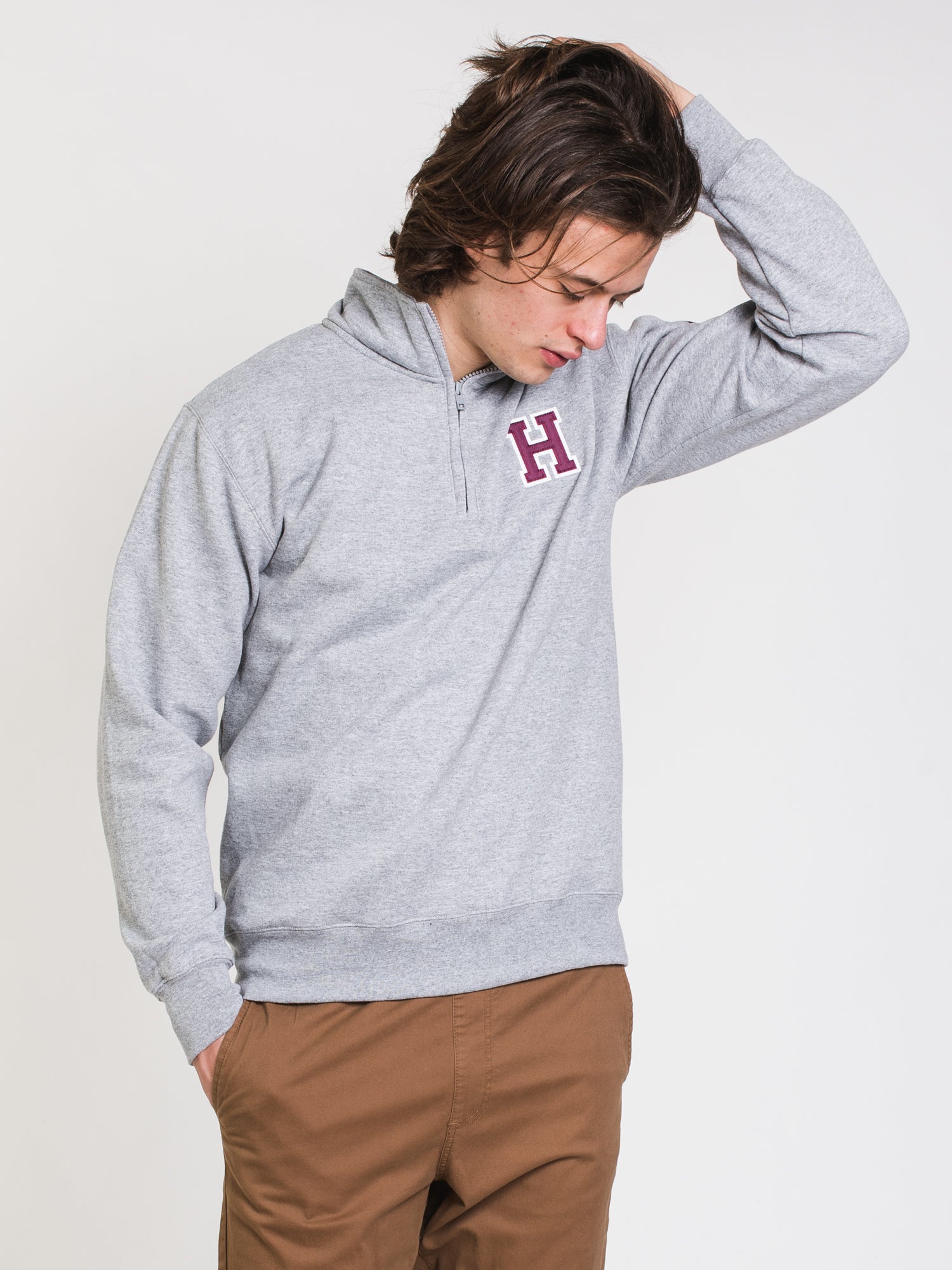 Champion 1/4 Zip Harvard University Sweater - Vintage College Pullover for Men & Women | Perfect for Campus Wear, Alumni Events & Casual Outfits