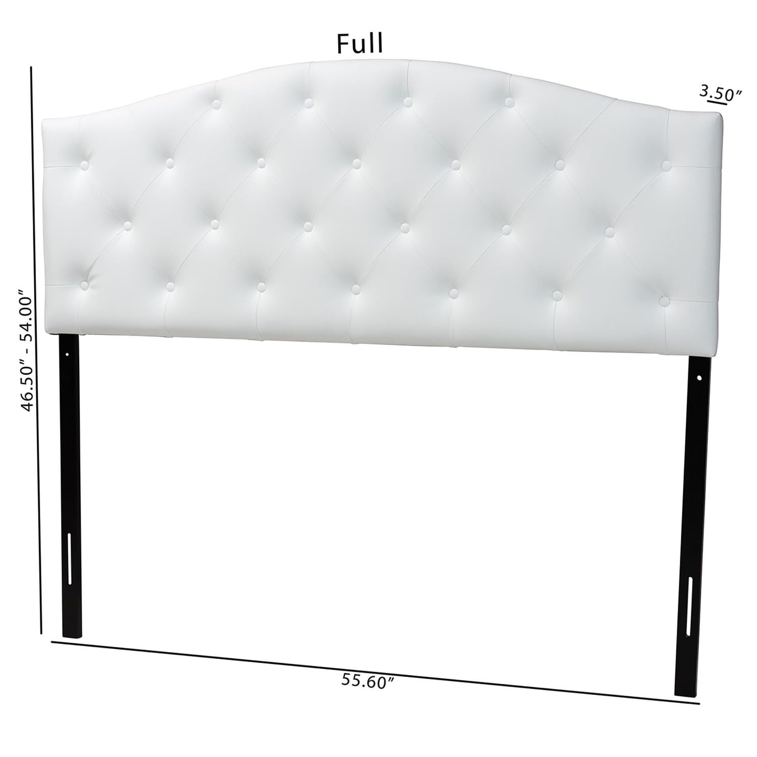 Baxton Studio Myra Upholstered Queen Size Headboard in White - Perfect for Modern Bedroom Decor & Luxury Bedroom Makeover
