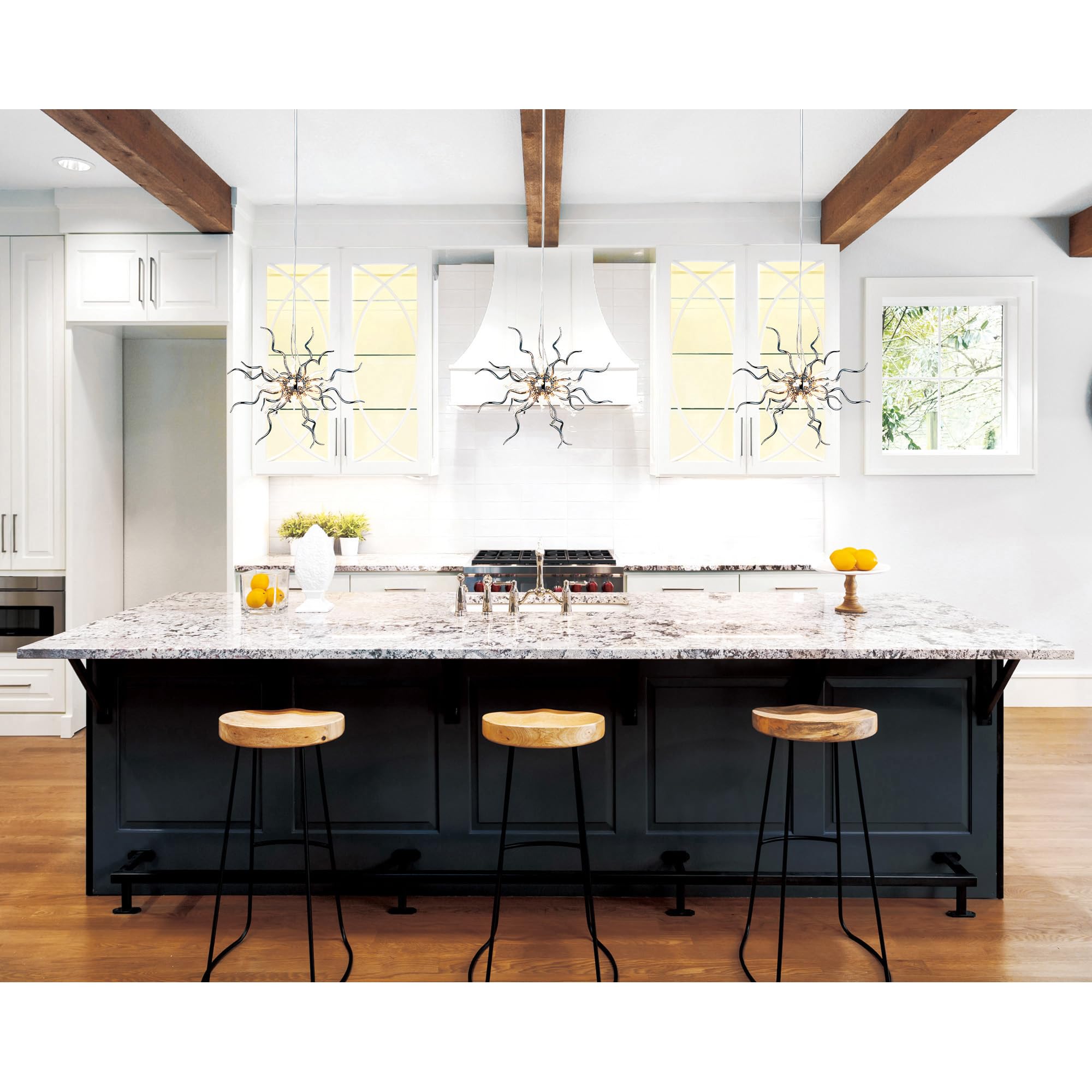CWI Lighting 15-Light Modern Twist Chandelier with Chrome Finish - Perfect for Dining Room, Living Room, and Bedroom Lighting