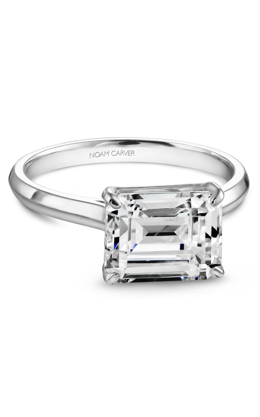 Noam Carver B353 02A Bridal Engagement Ring - 14K White Gold Diamond Wedding Band for Women, Perfect for Proposals, Anniversaries & Special Occasions