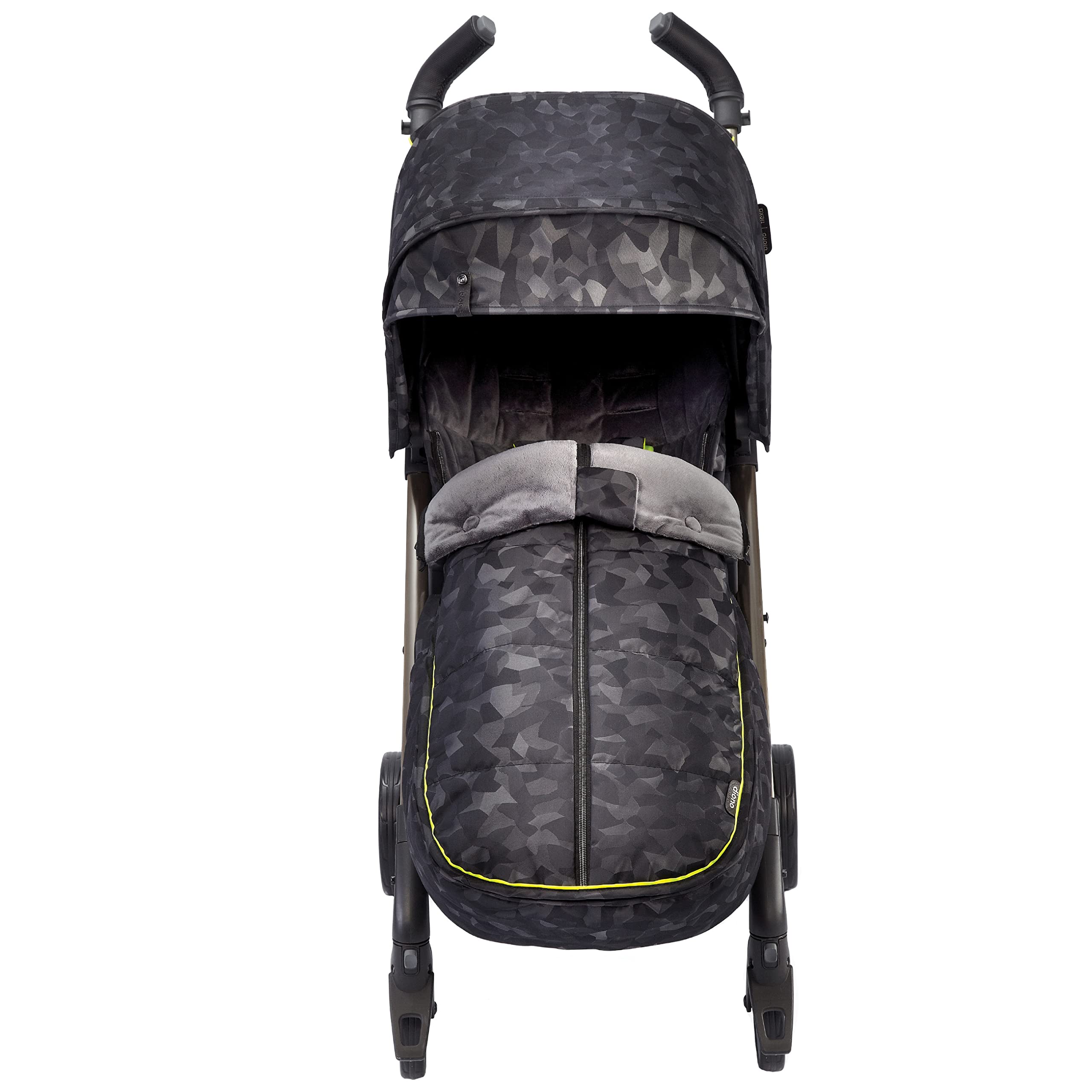 Diono Luxury All Weather Stroller Footmuff - Universal Fit for Baby to Toddler - Super Soft Cozy Padding - Weatherproof & Water Resistant Lining - Black Camo - Perfect for Winter Strolls & Outdoor Adventures