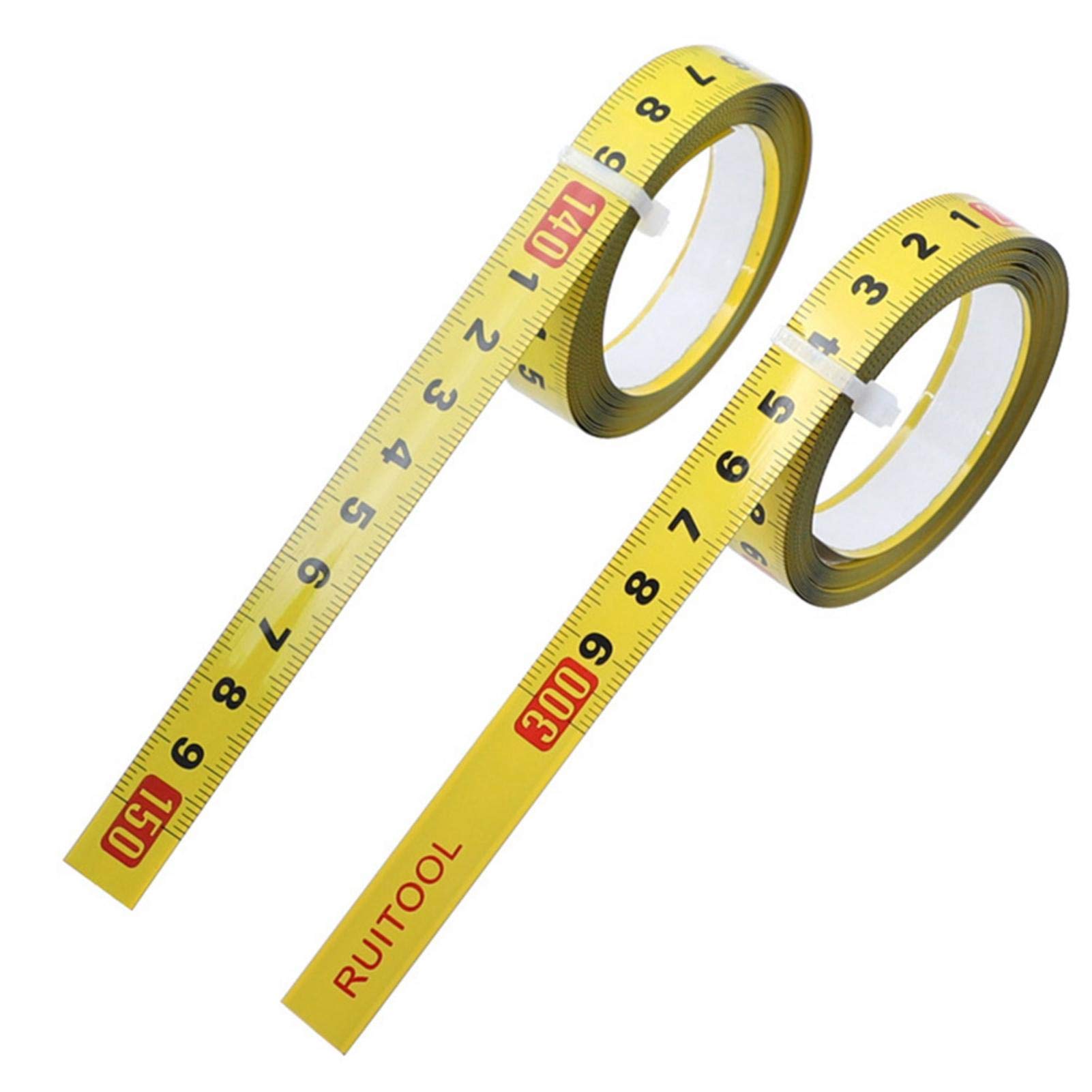 **Self-Adhesive Metric Measuring Tape 1-5M - Steel Ruler with Glue Backing for Carpenters, DIY & Home Improvement - Perfect for Woodworking, Construction & Craft Projects**