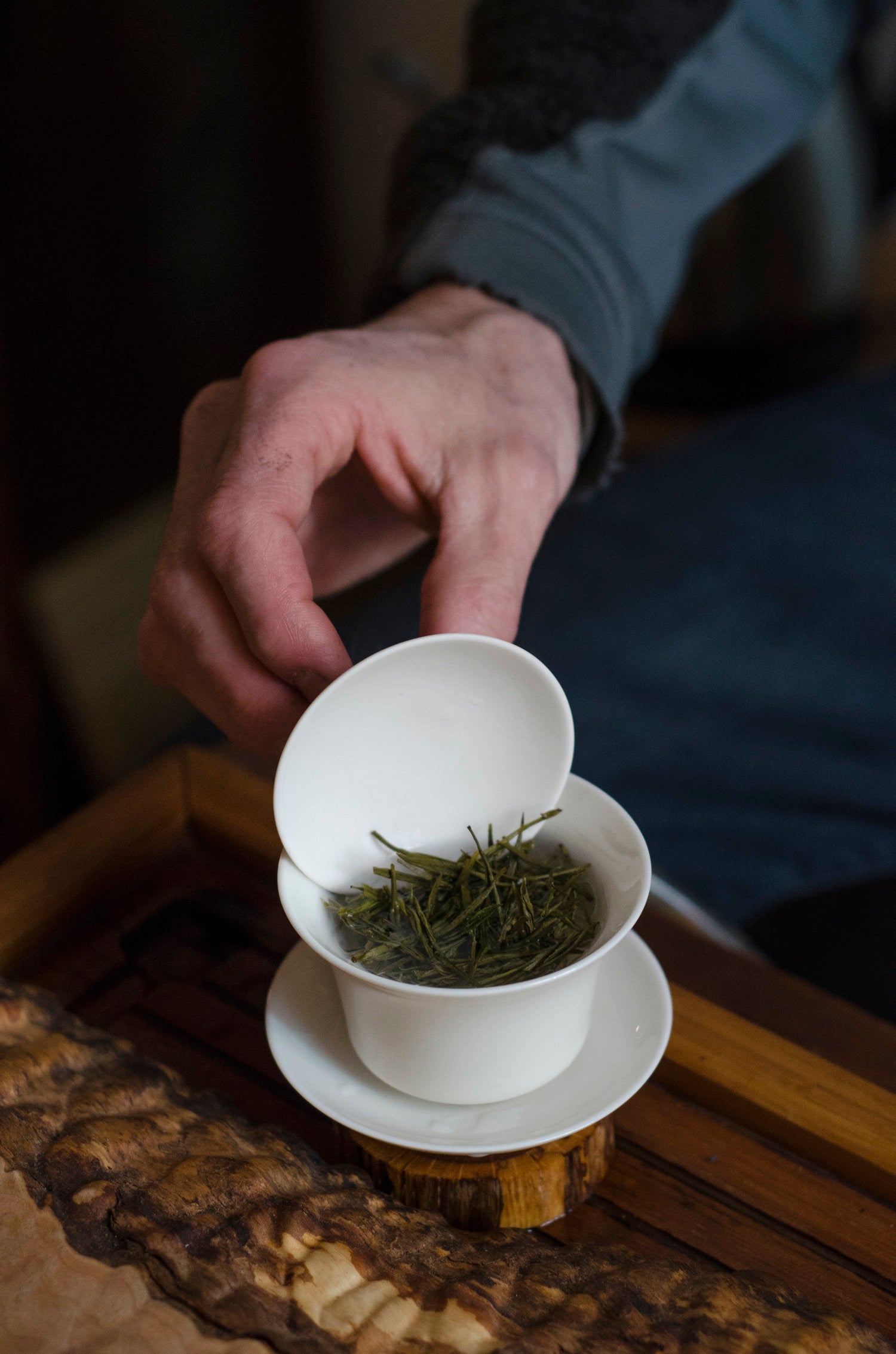 Premium White Gaiwan Ceramic Teapot (3 oz) - Traditional Chinese Tea Set for Gongfu Tea Ceremony, Perfect for Loose Leaf Tea Brewing at Home or Office