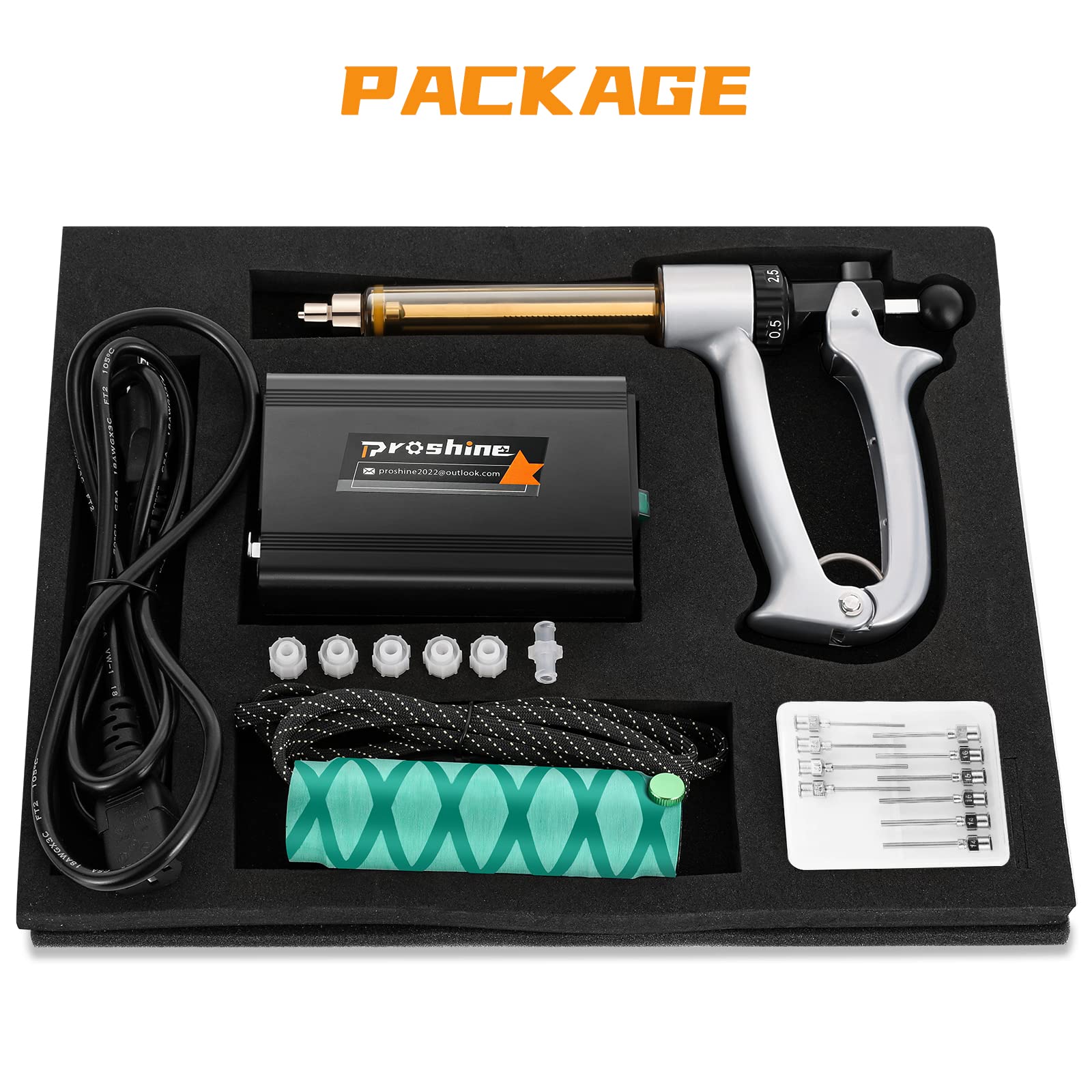 Heated Handheld Portable Cartridge Filling Gun Machine with 2 Tubes & 10 Needles - Perfect for DIY E-Liquid, CBD Oil, and Cosmetic Filling at Home or Small Business