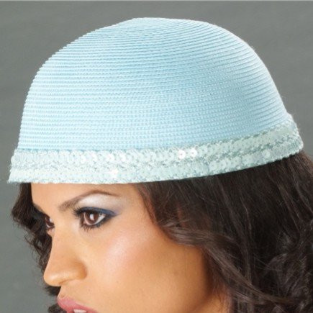 AC7011 Fashion Women's Light Blue Hat - Stylish Summer Sun Hat for Outdoor Activities, Beach, and Travel
