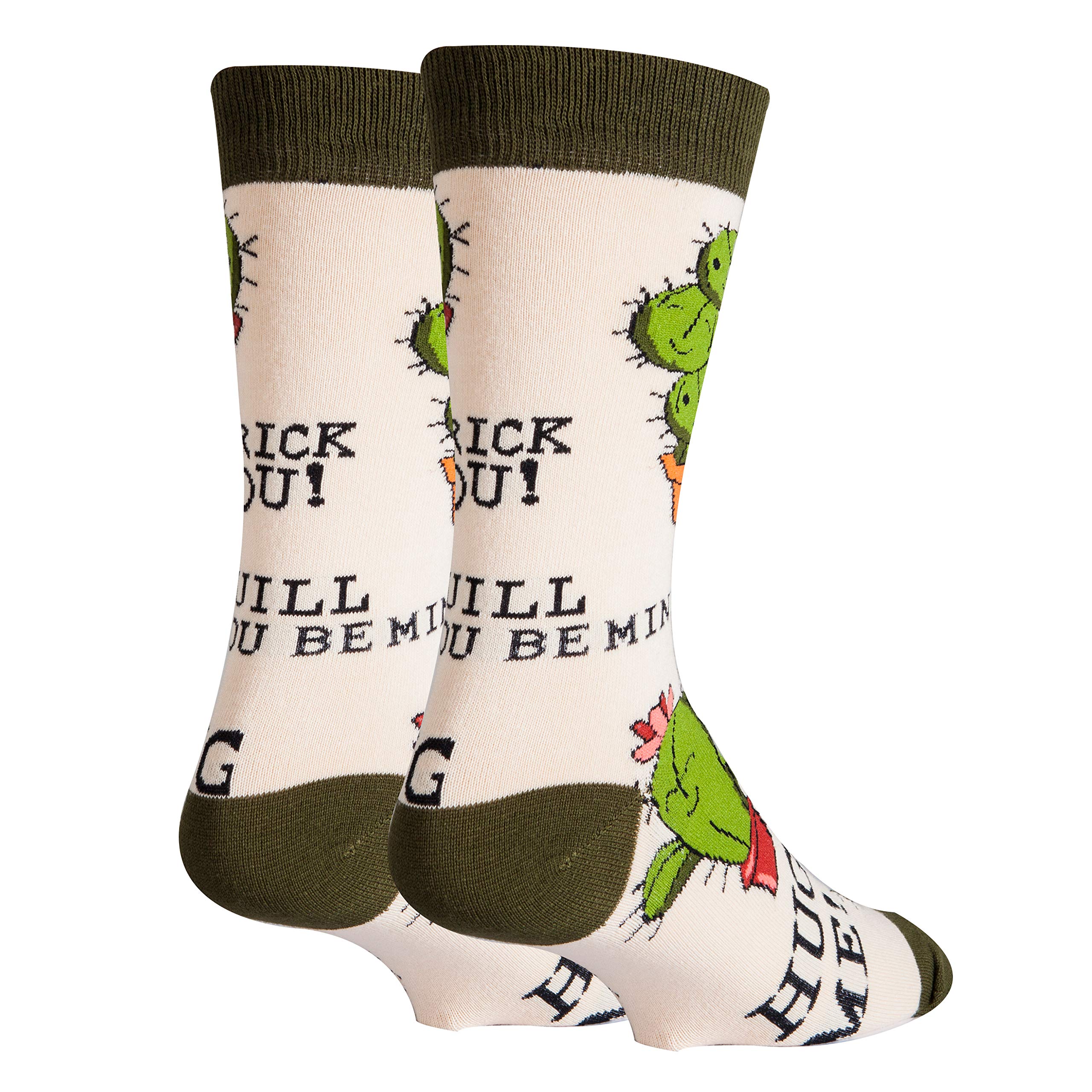 Oooh Yeah Men's Novelty Crew Socks - Funny Positive Crazy Cool Socks for Men - Perfect for Gifts, Parties & Everyday Wear