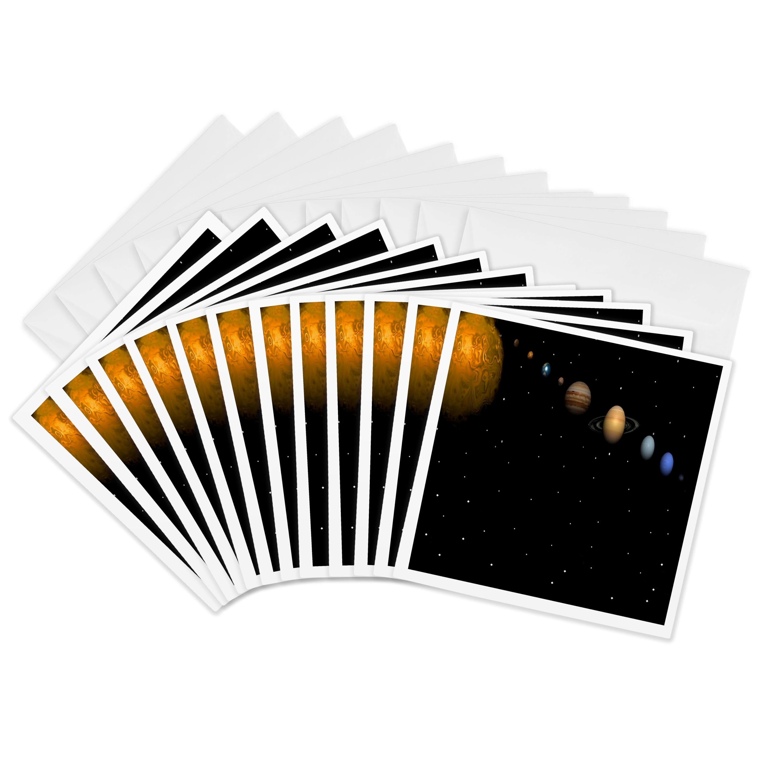 12 Pack Solar System Greeting Cards - Unique Astronomy Themed Cards for Birthdays, Anniversaries & Special Occasions - Perfect for Space Lovers & Science Enthusiasts