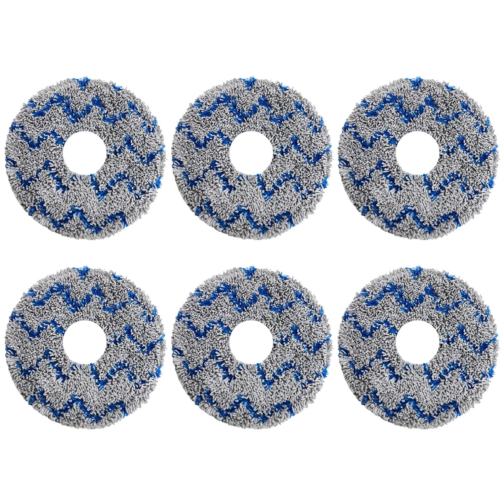 6 Pack Replacement Vacuum Mop Pads for ECOVACS DEEBOT X1 Omni/Turbo Robot Vacuum Cleaner - Washable & Durable Cleaning Pads - Perfect for Hardwood Floors, Tile & Pet Hair Removal