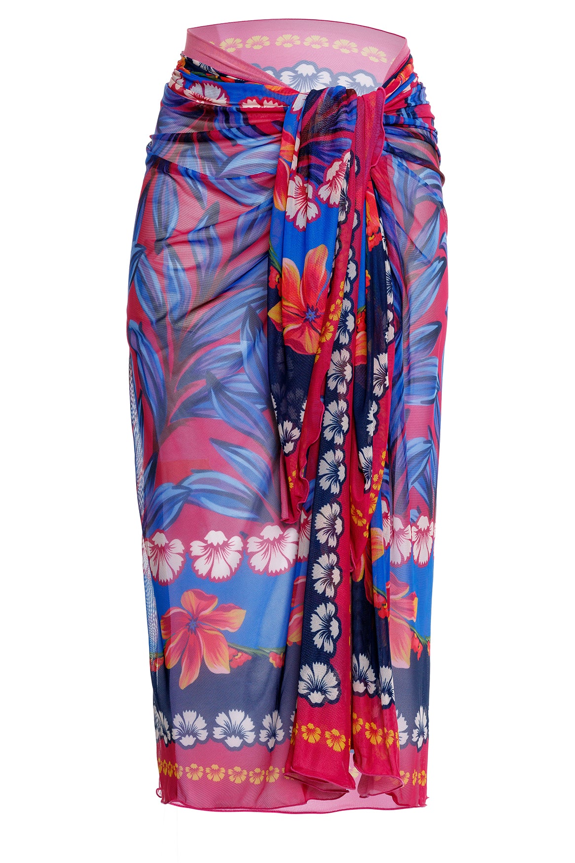 Stylish Marine Pareo Cover Up - Lightweight Beach Wrap for Women - Perfect for Poolside, Beach Vacation & Summer Outings
