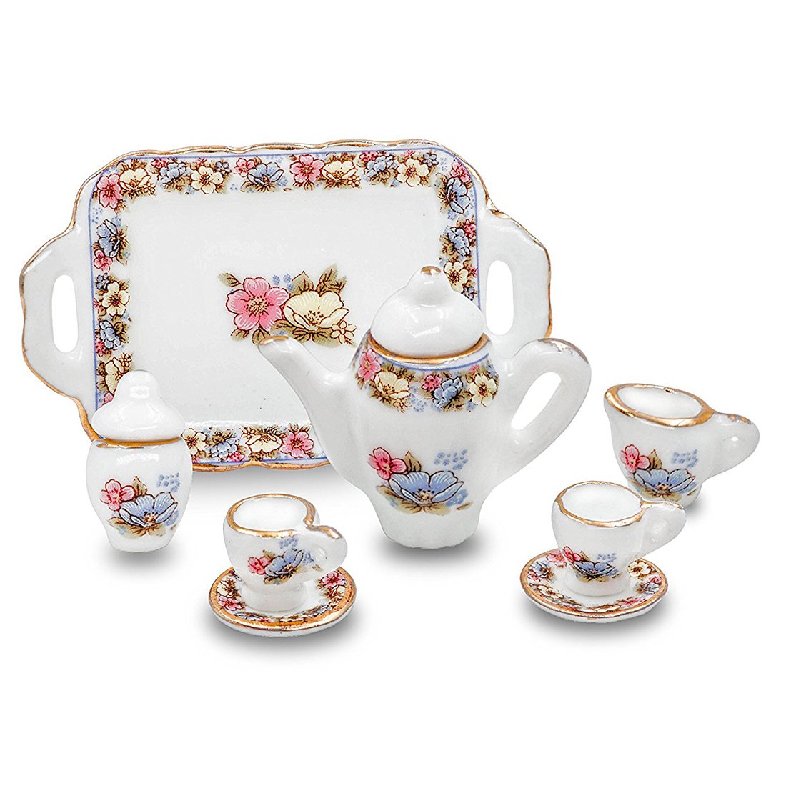 Hausdec Mini Porcelain Teapot Set - Elegant Tea Accessories for Kitchen, Dining & Home Decor | Perfect for Afternoon Tea, Gifts & Collectibles