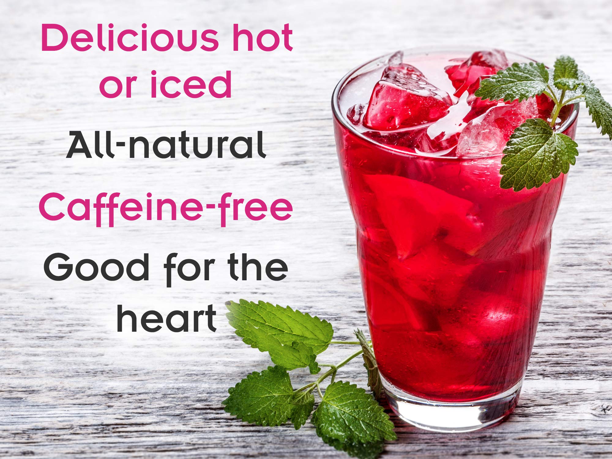Organic Black Currant Hibiscus Herbal Tea - Caffeine Free Loose Leaf Blend, 1lb (16oz) Bulk Pack - Perfect for Iced Tea, Relaxation & Antioxidant Boost
