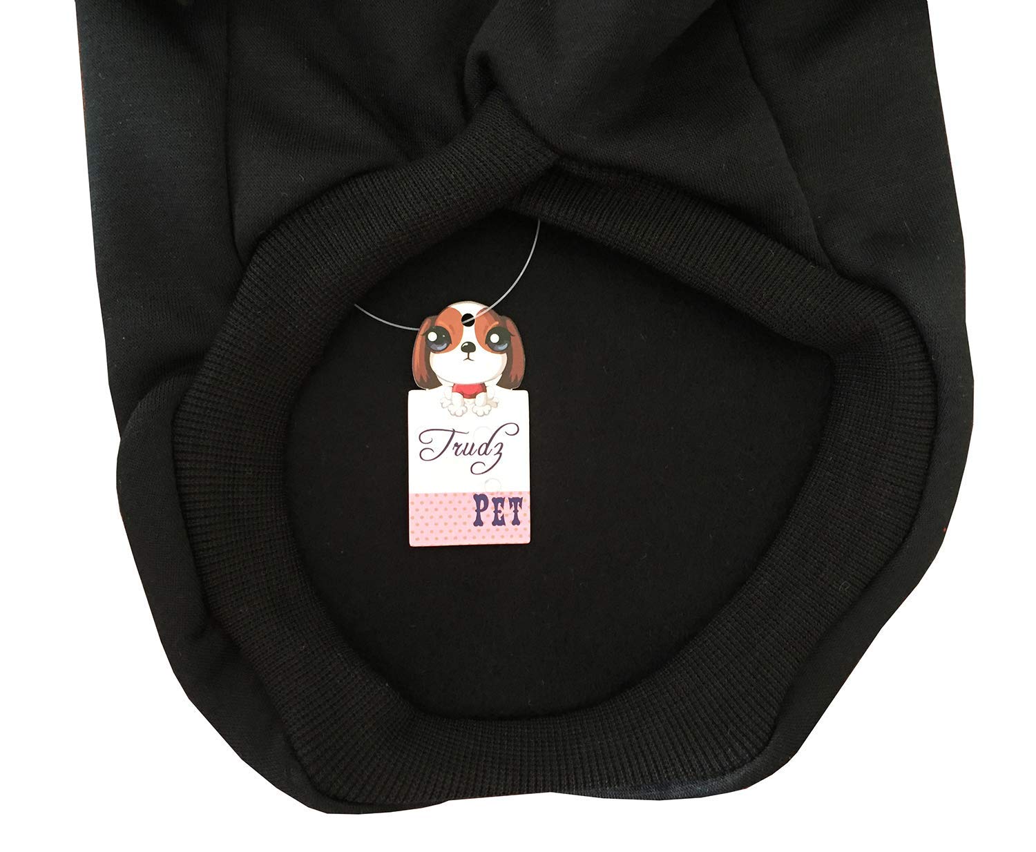 Dog Hoodie - Fleece Sweater for Small, Medium & Large Dogs & Cats - Warm Winter Apparel & Grooming Clothes - Soft Cotton Pet Hooded Sweatshirt in Black XXS - Perfect for Cold Weather Walks & Indoor Cozy Time