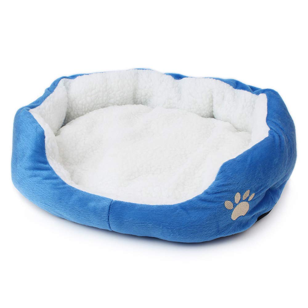 **ZJDU Orthopedic Pet Bed for Dogs & Cats - Washable Rectangle Dog Bed with Breathable Cotton, Supportive & Comfortable Sleeping Mat - Blue, 50x40cm - Perfect for Small & Medium Pets in Living Room or Bedroom**