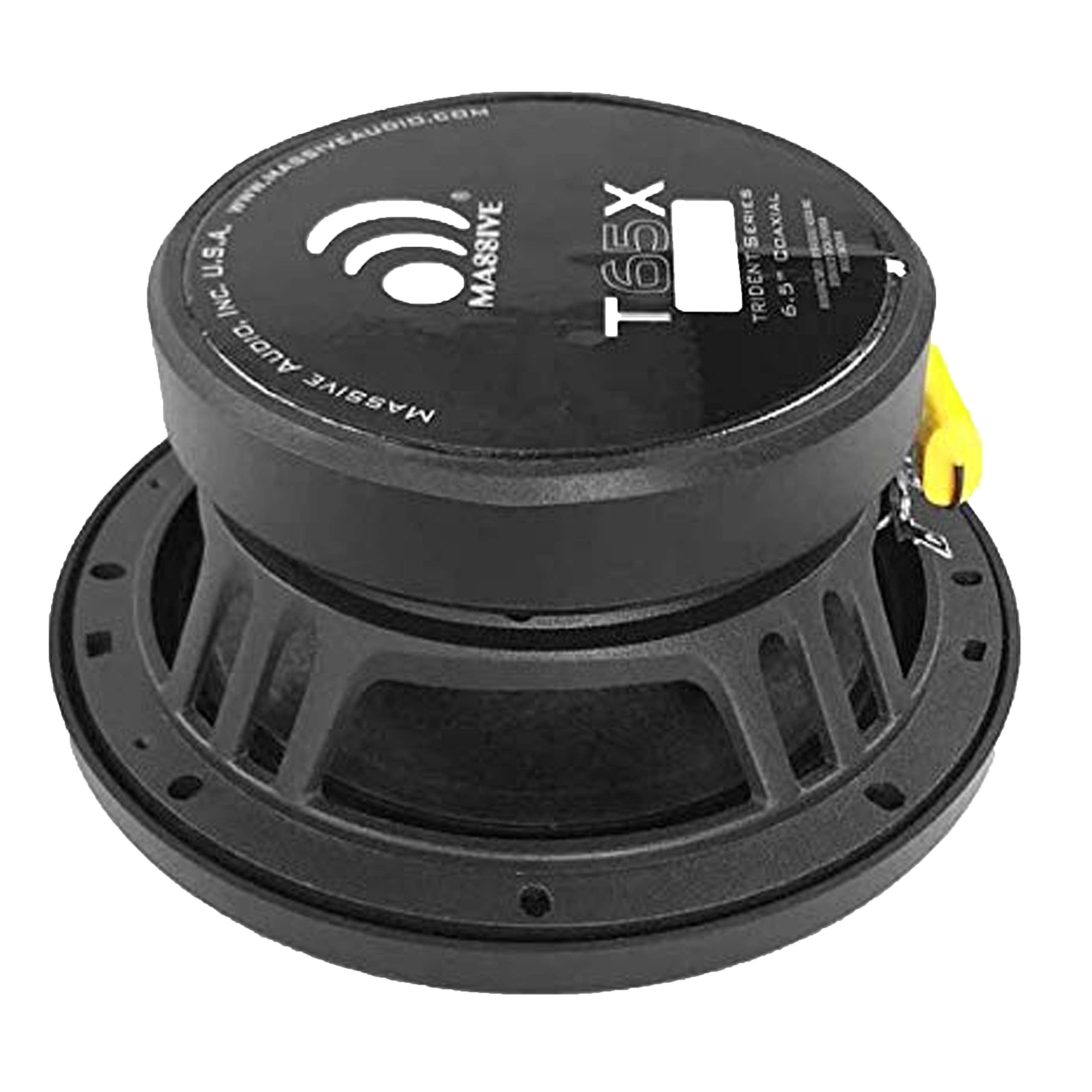 Massive Audio T65X 6.5 Inch 120W RMS 480W Peak Marine Coaxial Speakers - Waterproof Boat Audio, UTV, Off-Road, Golf Cart & Motorcycle Stereo System (Pair) - Perfect for Outdoor Adventures & Marine Environments