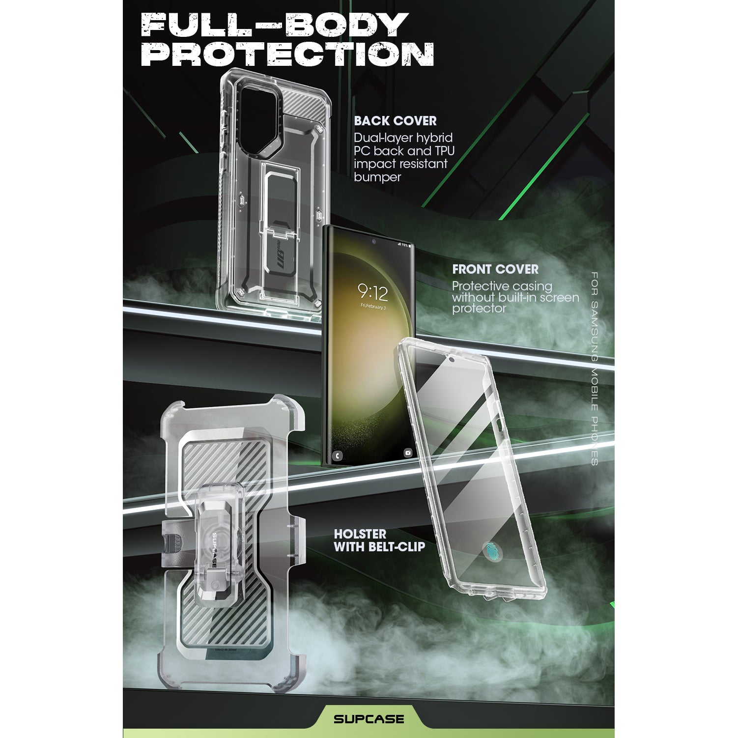 Samsung Galaxy S23 Ultra Unicorn Beetle Pro Case with Screen Protector - Clear Protective Cover for Shockproof Drop Protection | Perfect for Outdoor Activities, Travel & Daily Use