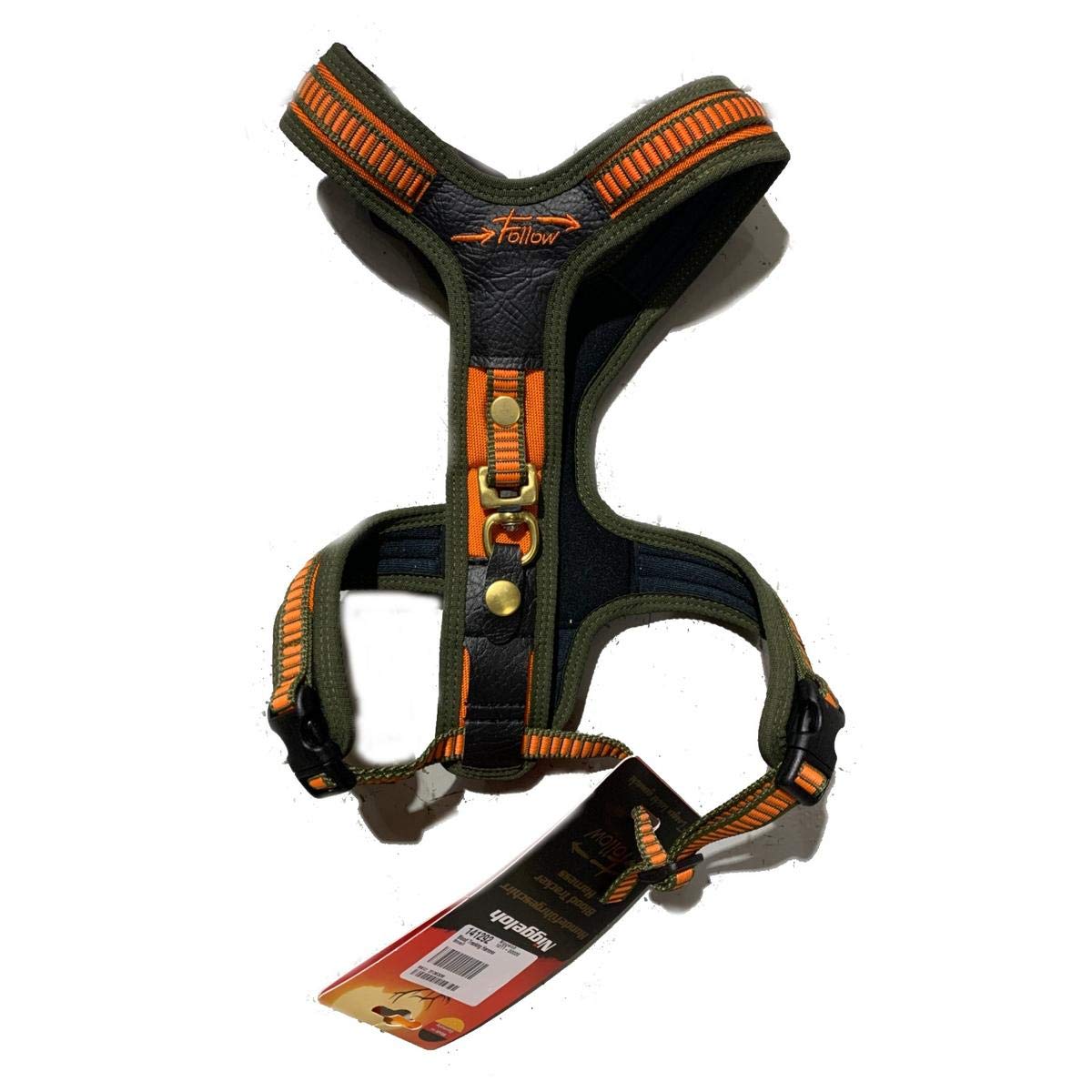 Niggeloh Follow Dog Harness - Adjustable No-Pull Pet Vest for Small & Medium Dogs - Perfect for Walking, Hiking & Training (Black)