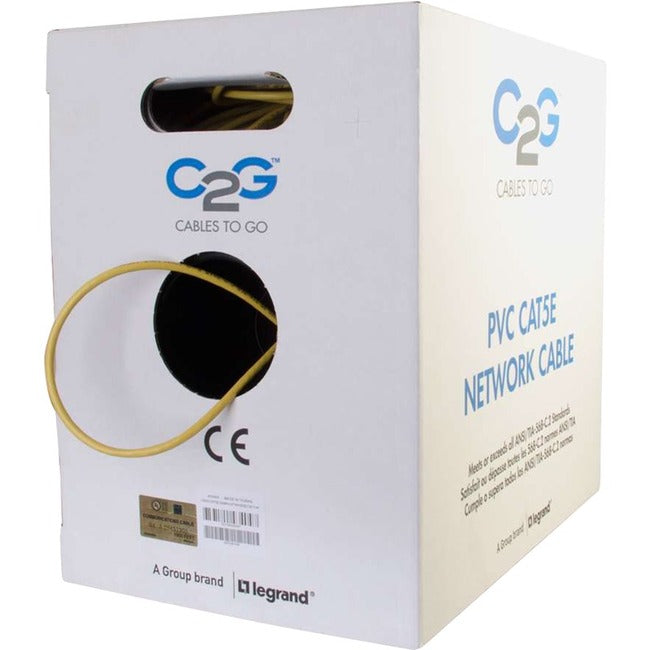 1000Ft Cat5E Bulk Unshielded (UTP) Ethernet Cable - Stranded Conductors, 24AWG, 350MHz, CM Rated - Perfect for Home/Office Networking & CCTV Installations