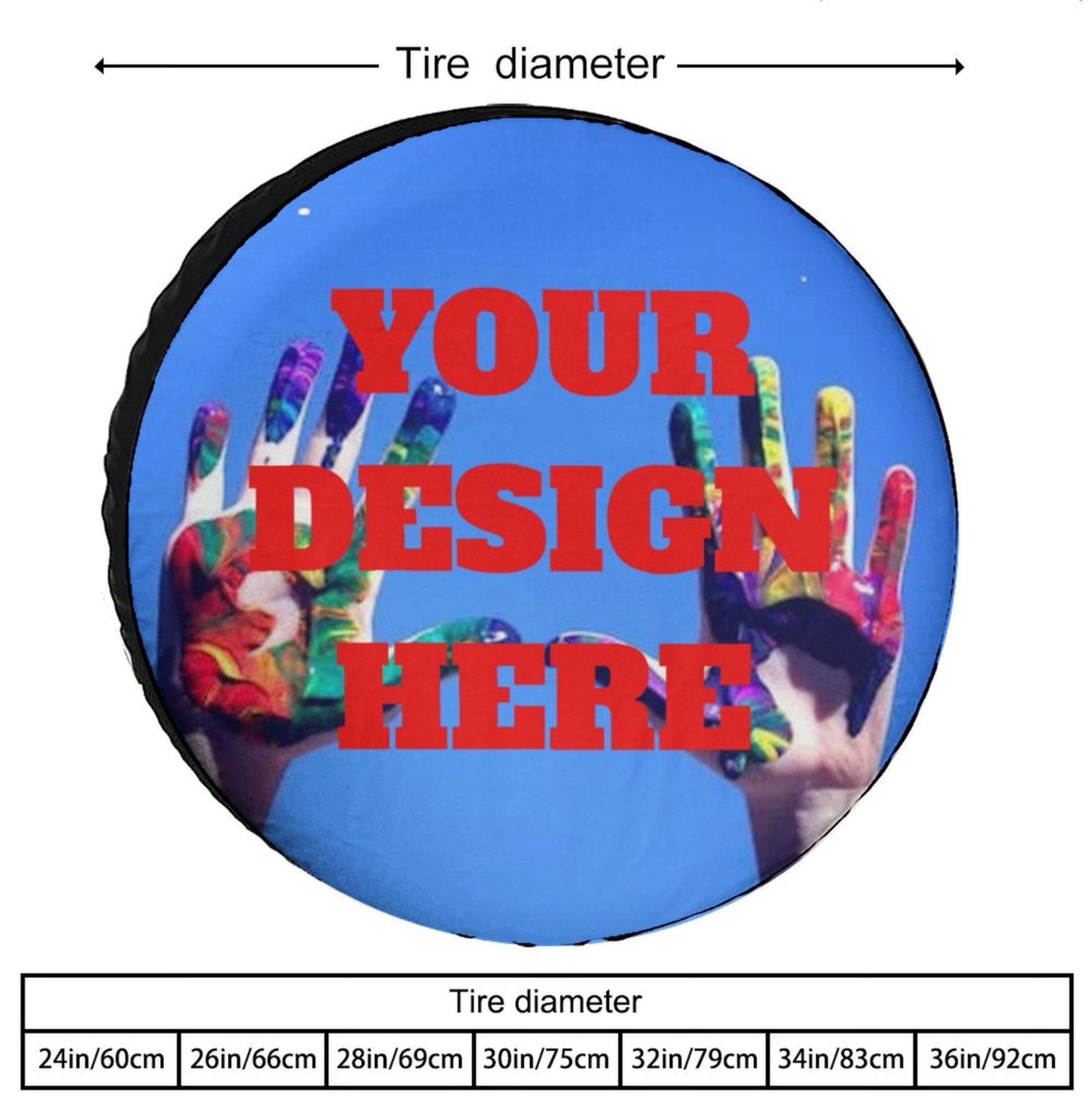 Custom Waterproof Dust-Proof Spare Tire Cover Protector - Universal Fit for 13inch Wheels (SUV, Truck, Jeep, RV) - Personalized Design for Outdoor Adventures & Road Trips