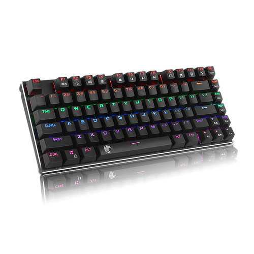 E element Z88 81-Key NKRO USB Wired RGB Backlit Mechanical Gaming Keyboard with Outemu Blue Switches - Perfect for PC Gaming, Typing & Office Work