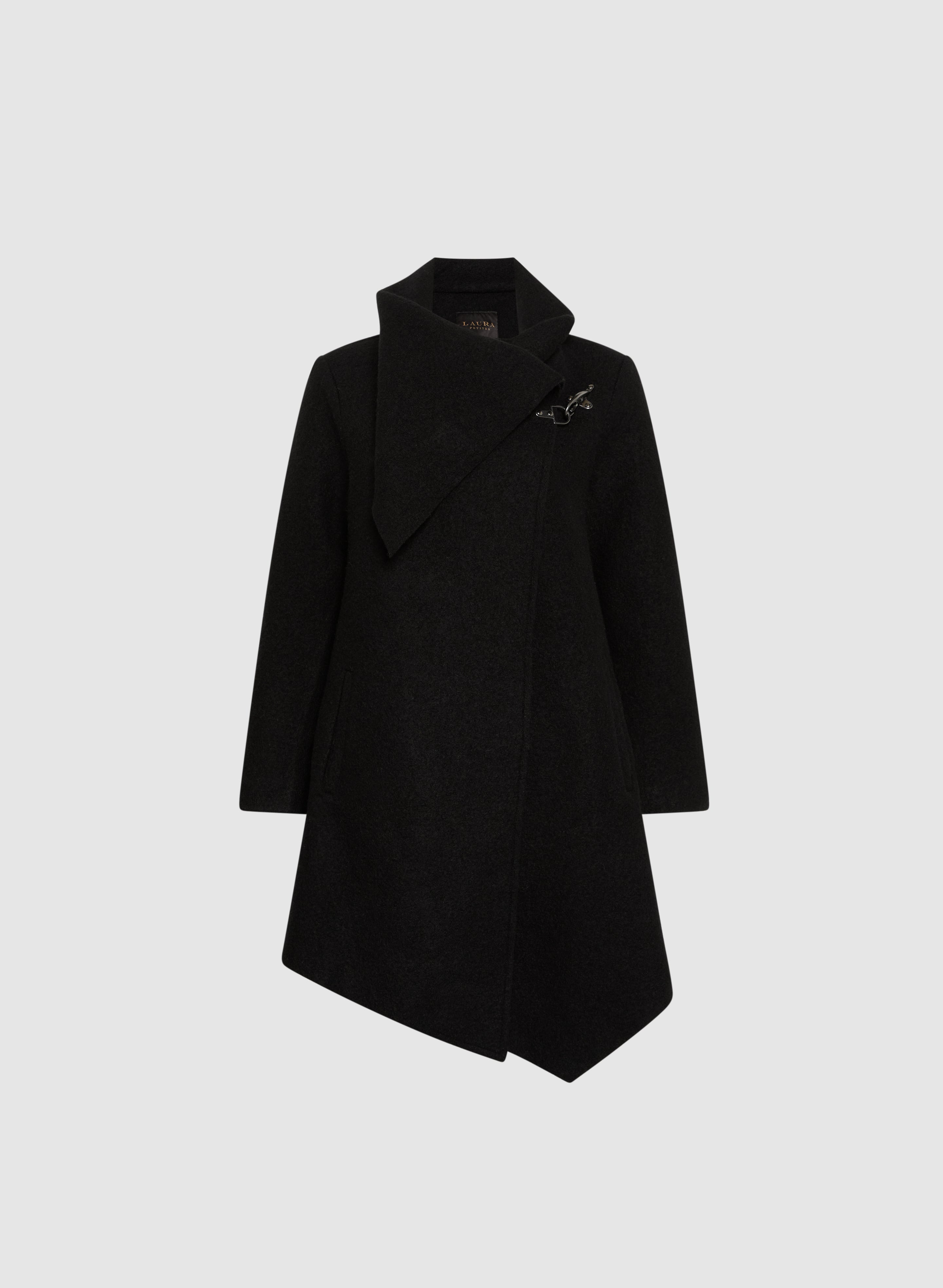Women's Warm Cowl Neck Wool Coat - Winter Fashion Outerwear for Casual & Office Wear