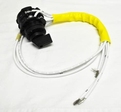 Miller Black 1-Way Flush Mount Mechanical Switch with Push Button Actuator & Wire Leads - Perfect for Industrial Control Panels, Automation Systems & DIY Electronics Projects