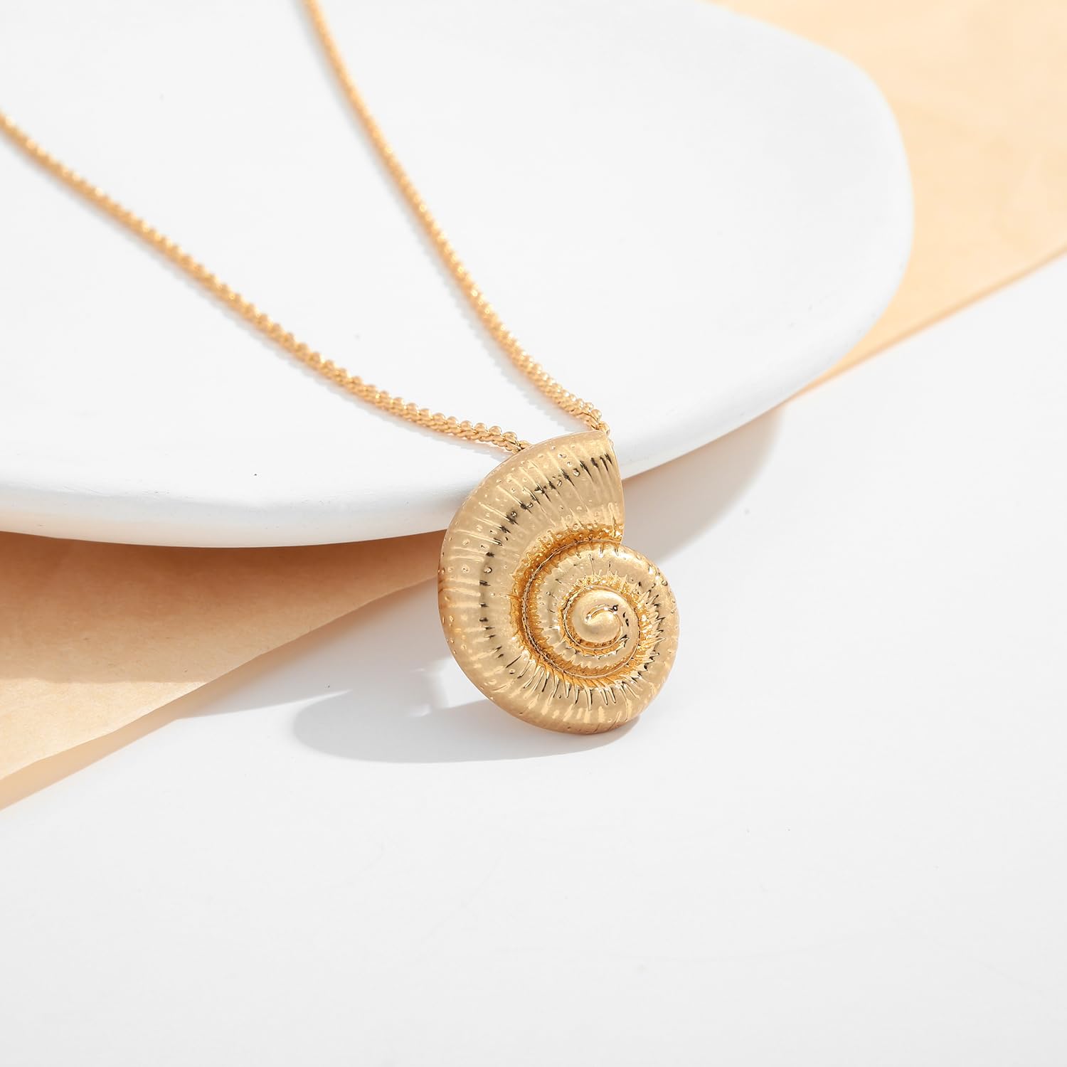 Gold Seashell Pendant Necklace - Bohemian Beach Jewelry for Women | Perfect for Summer Vacations, Beach Parties & Boho Fashion Accessories