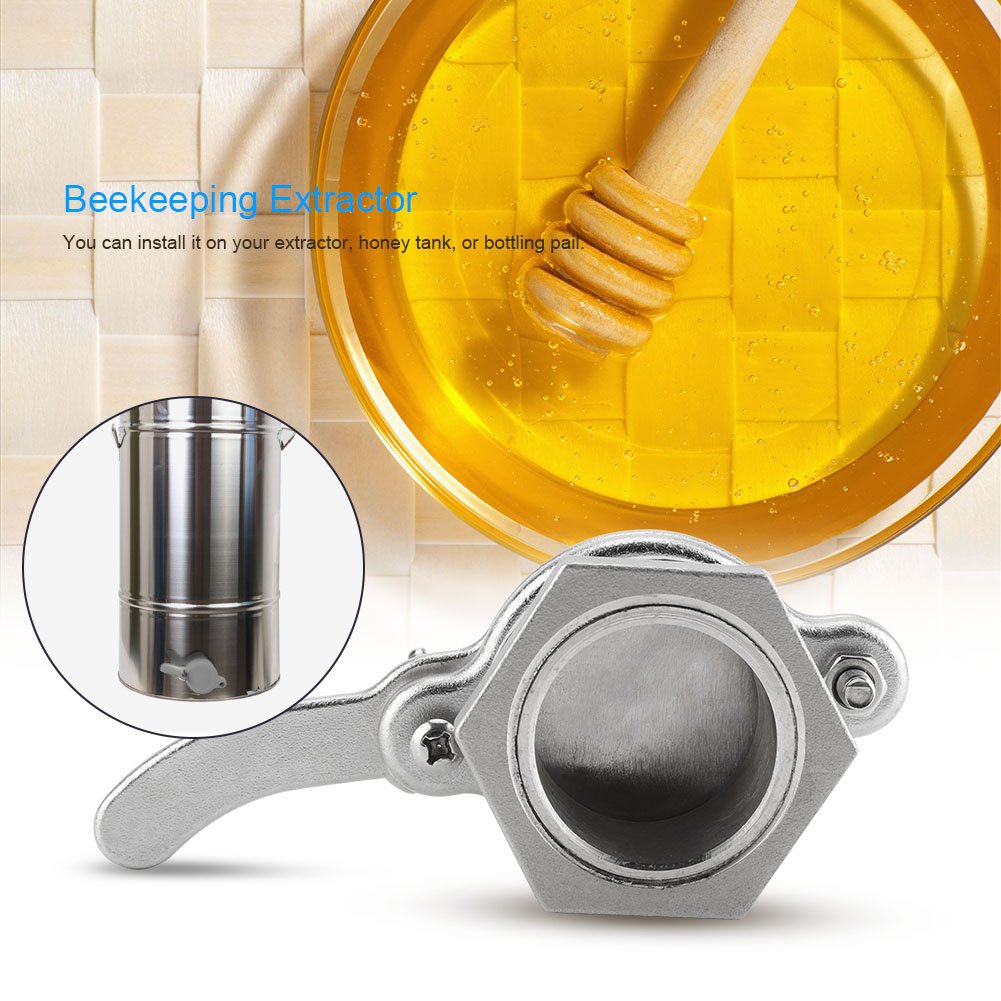 Tyenaza Stainless Steel Honey Gate Valve - Beekeeping Tool for Honey Extractor, Beekeeping Supplies, Home Brewing & DIY Honey Extraction (3/4 Inch)