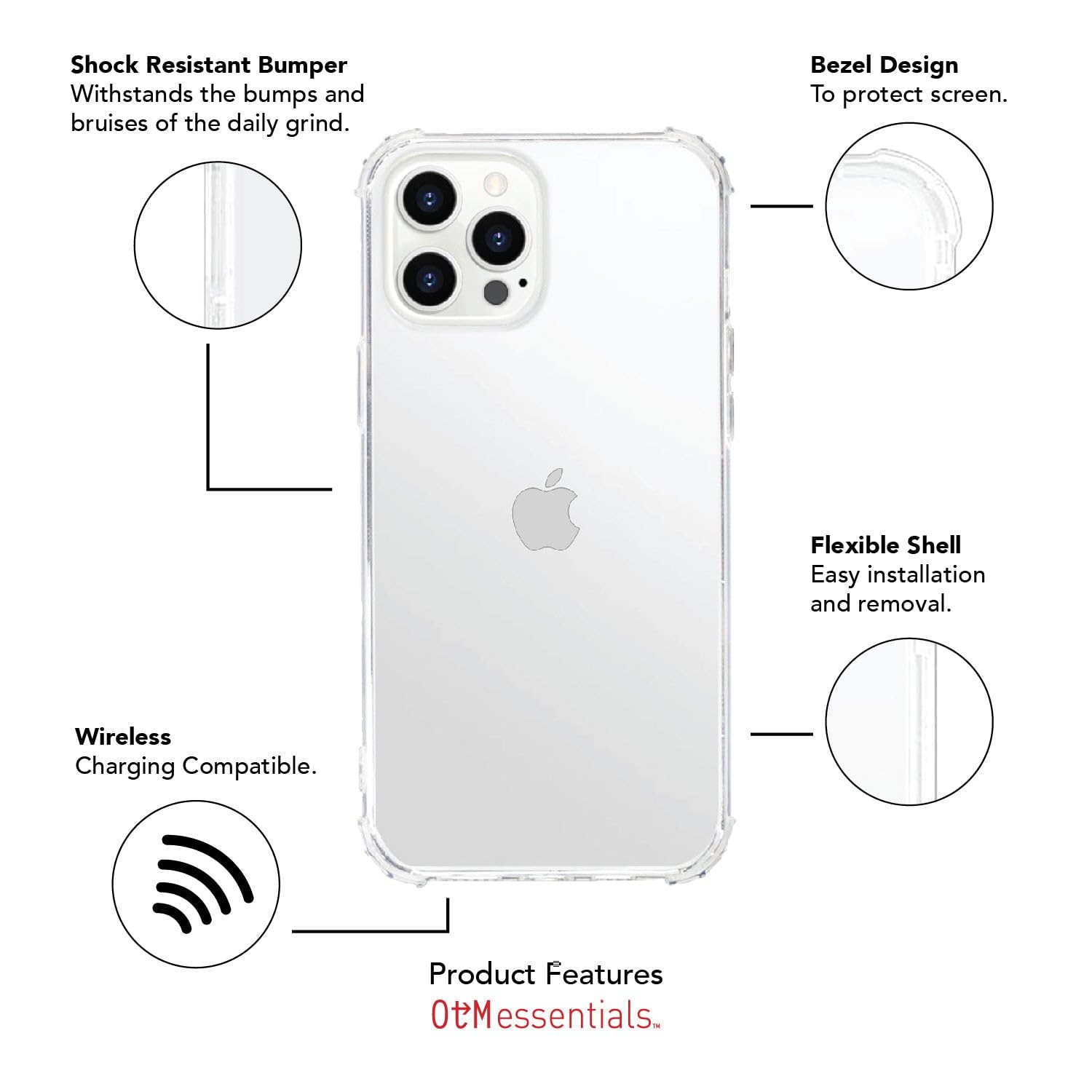 OTM Essentials Rugged Phone Case for iPhone 13 Pro - Classic White with Tough Edge Protection | Coastal Carolina University CCU Themed | Perfect for Campus Life, Outdoor Activities & Daily Use
