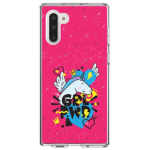 Girl Power - GRL PWR - Unicorn Hearts Graffiti On Clear Case