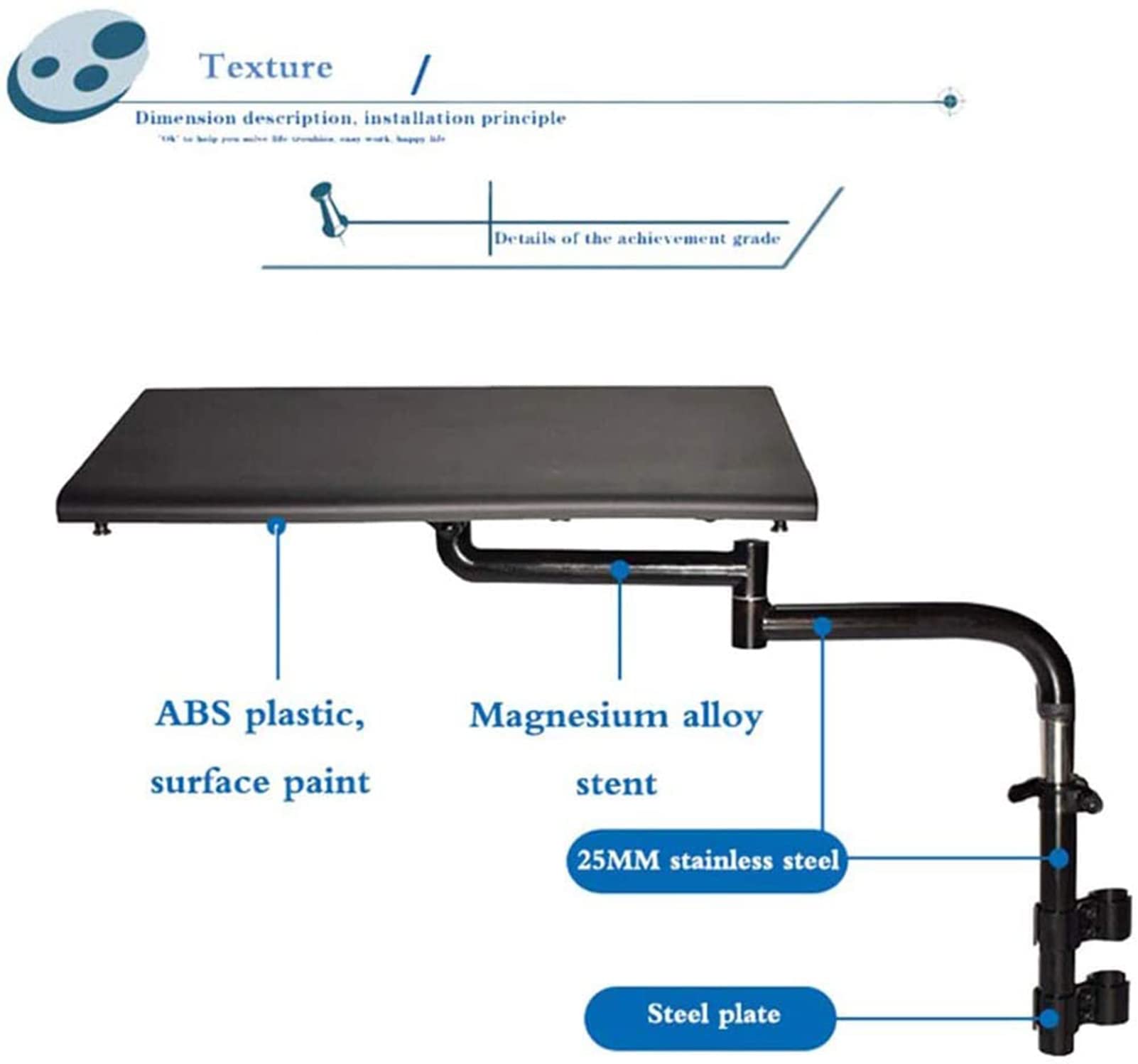 Portable Universal Wheelchair Lap Tray with Cup Holder - Adjustable Eating & Reading Desk for Elderly & Patients - Wheelchair Accessories for Dining, Working, Watching TV & Relaxing at Home or Hospital
