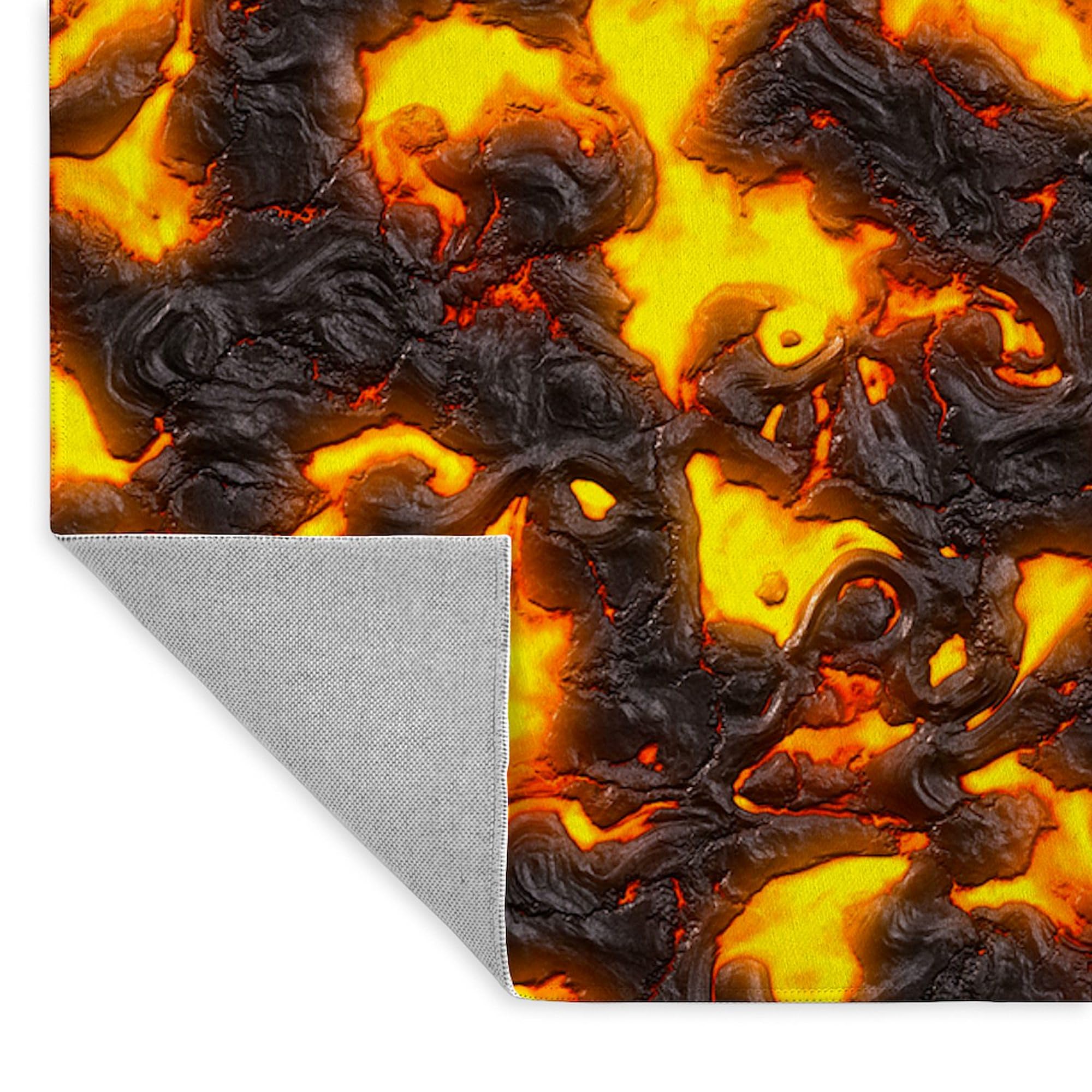 Hot Lava 3'X5' Decorative Area Rug - Non-Slip Fabric Throw Rug for Living Room, Bedroom & Dorm | Soft & Durable Home Decor