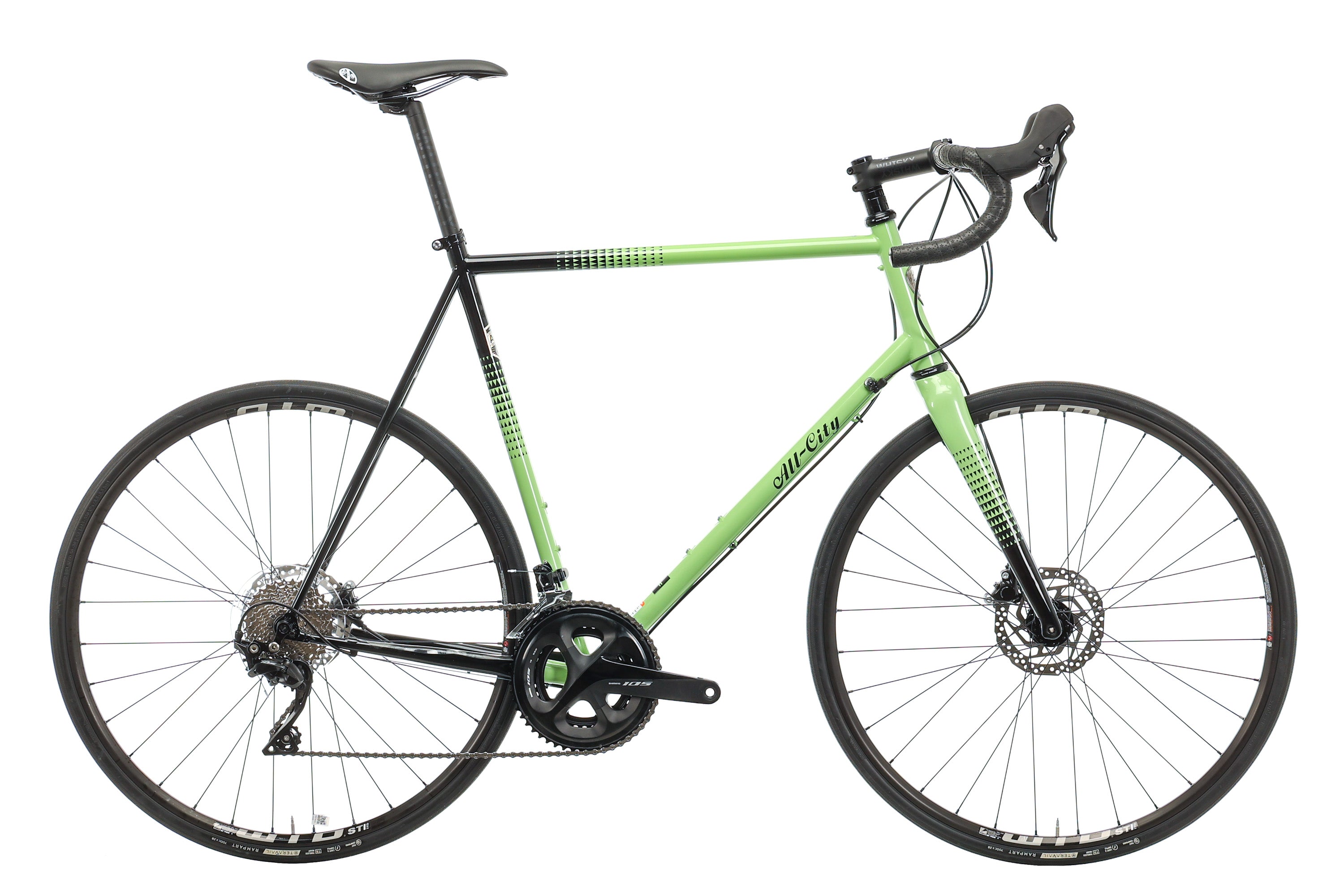 All City Zig Zag 105 Road Bike 2023 - 61cm Lightweight Aluminum Frame, Shimano 105 Groupset - Perfect for Commuting, Fitness & Long-Distance Cycling